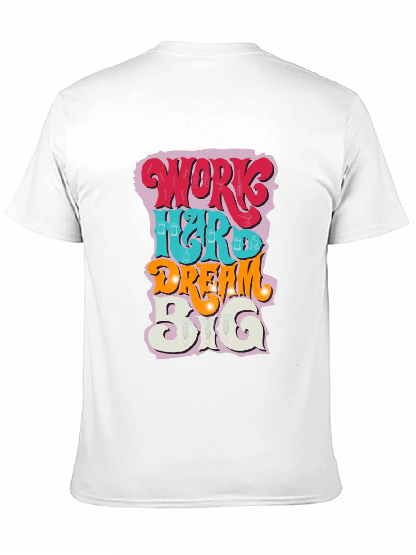 Black Work Hard Dream Big Graphic Tee view 11