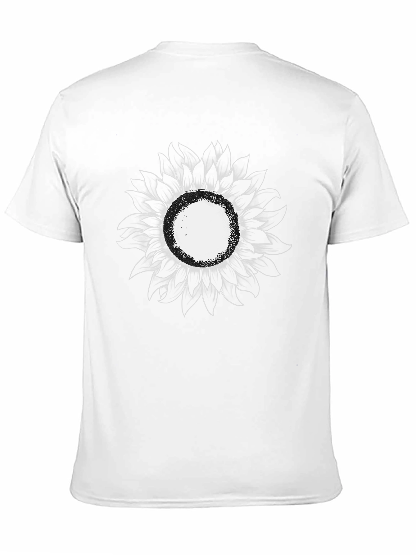 Black Men's Black Sunflower Graphic T-Shirt view 11
