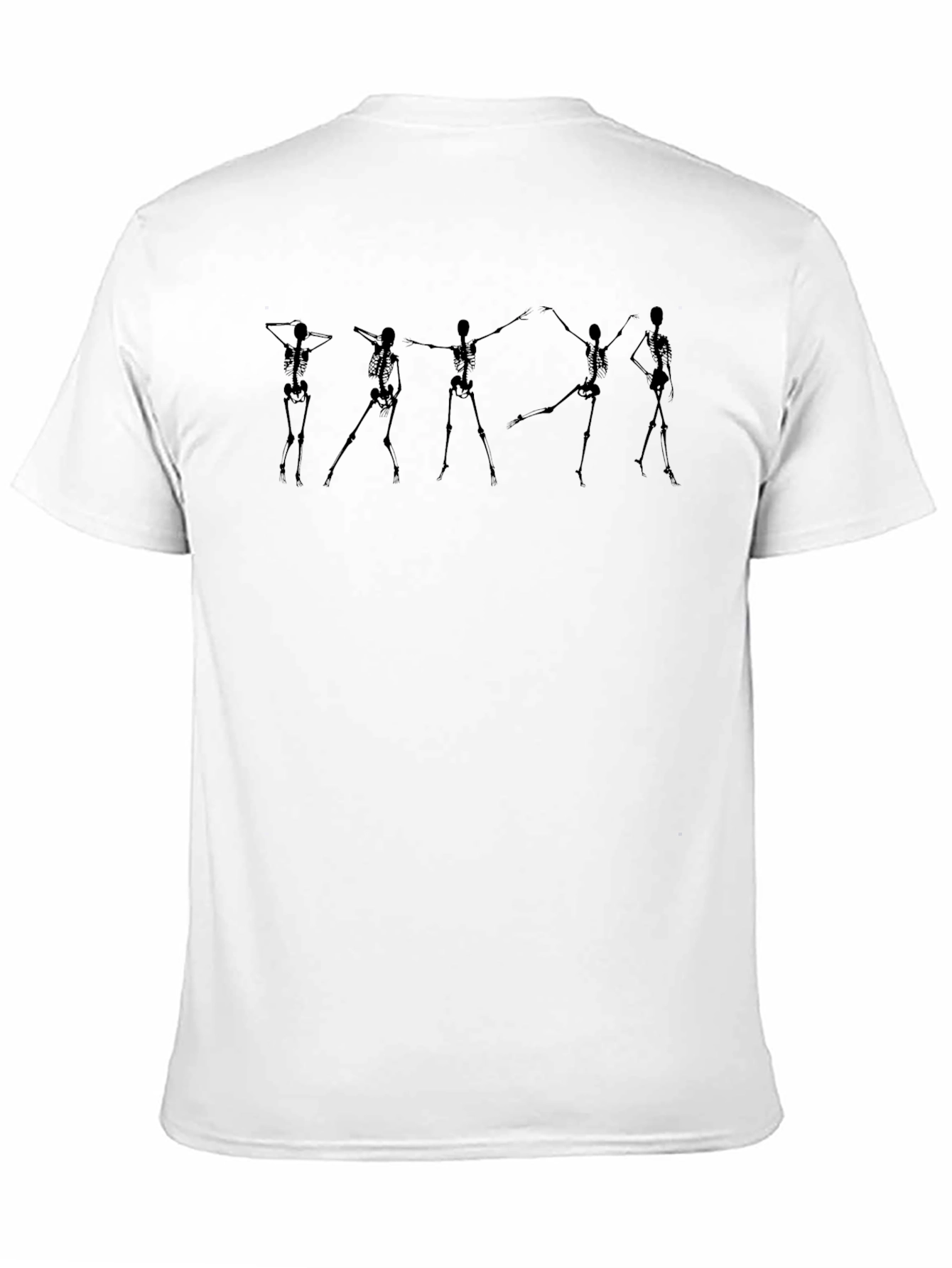 Black Dancing Skeleton Crew Neck T-Shirt - Dark Humor Tee view 11