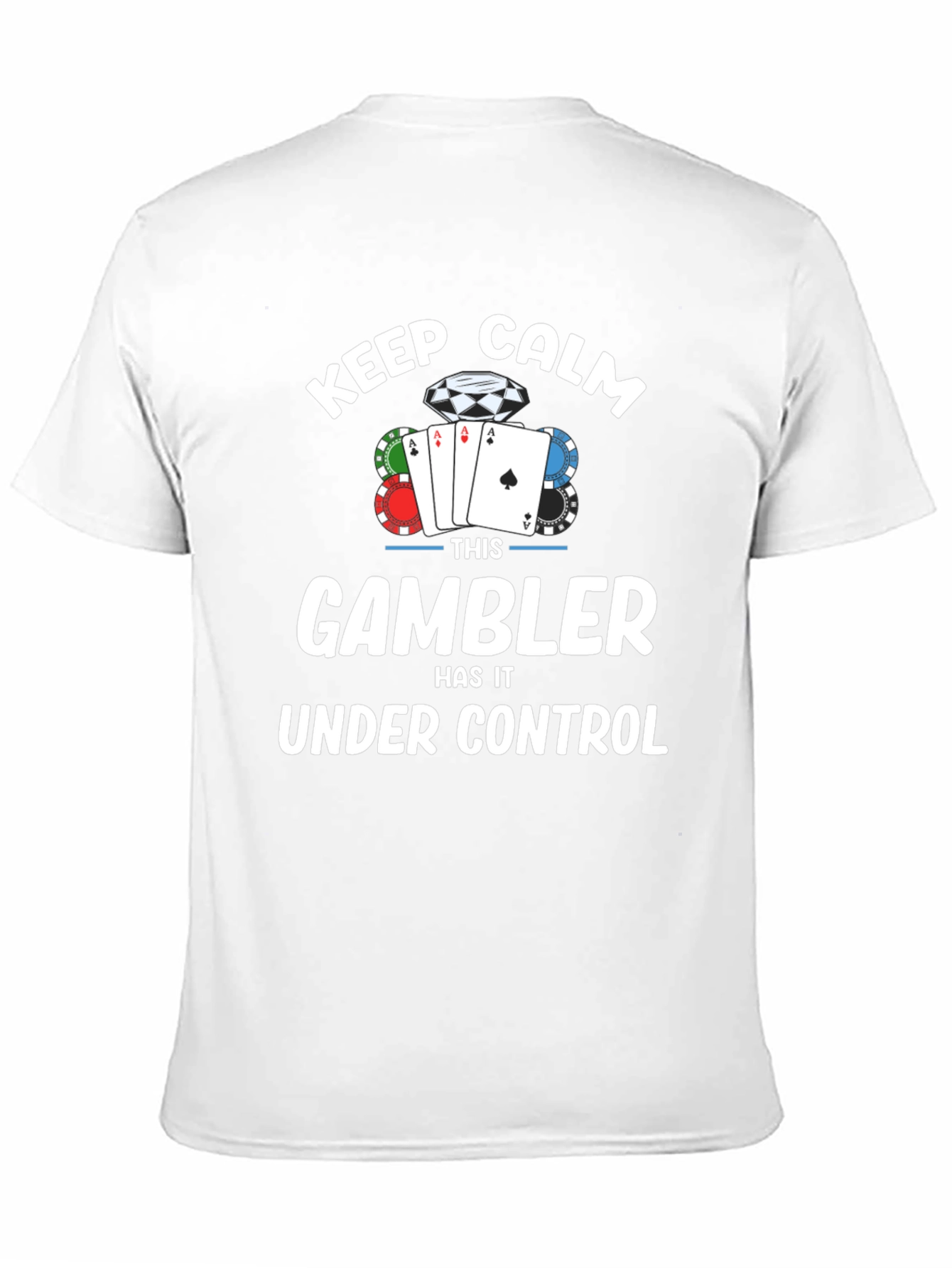 Black Keep Calm Gambler T-Shirt - Black Cotton Tee view 11