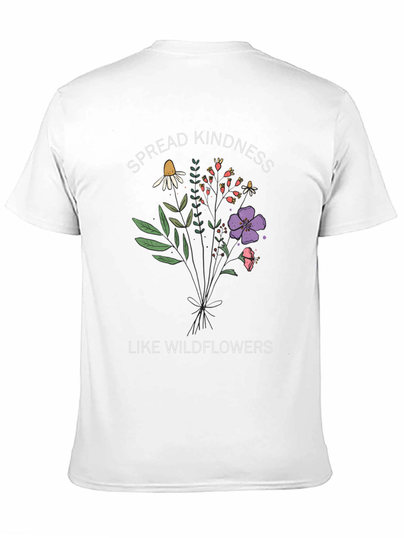Black Spread Kindness Like Wildflowers Graphic Tee view 11