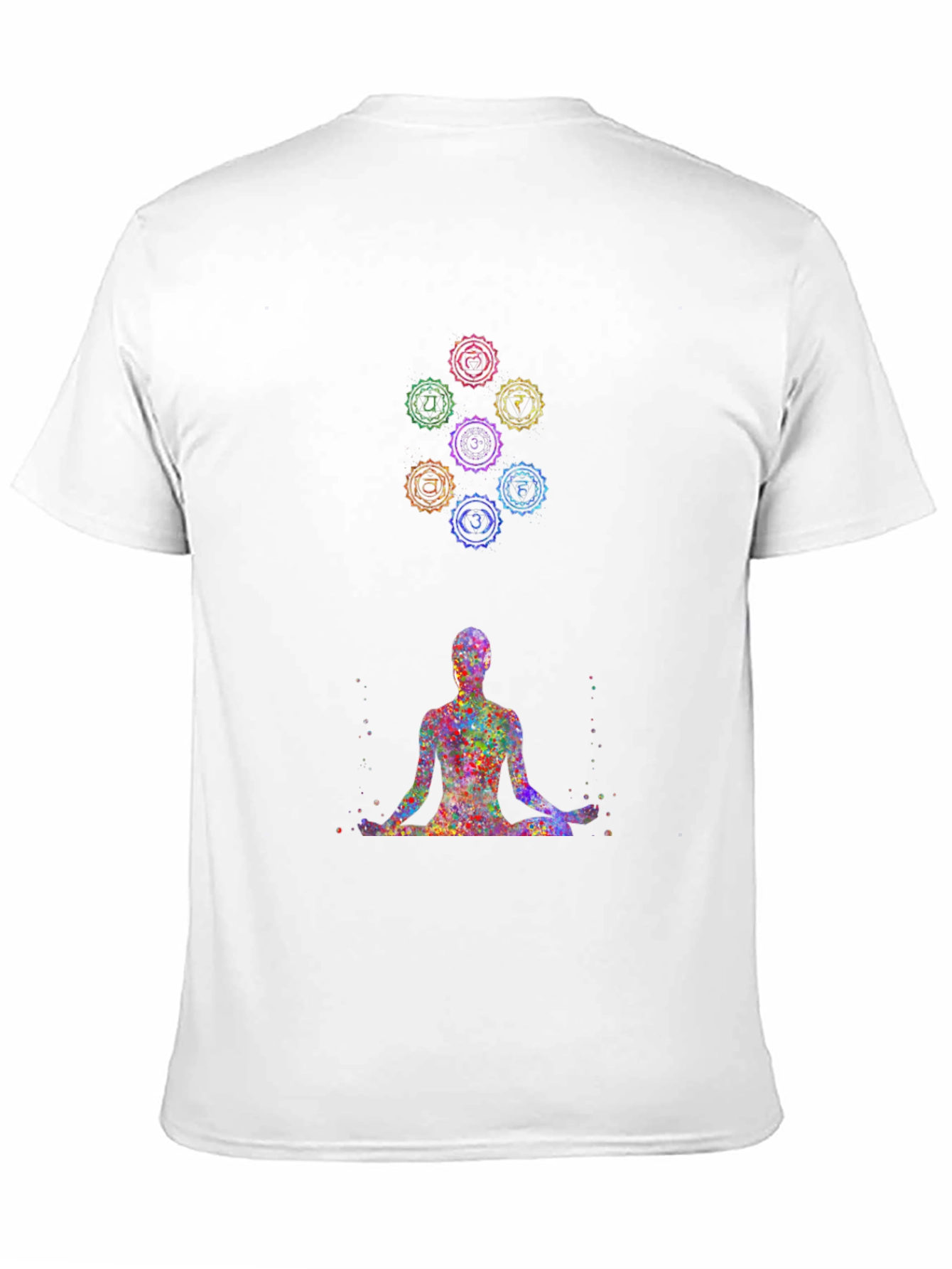 Black Chakra Meditation T-Shirt - Spiritual Design Tee view 11