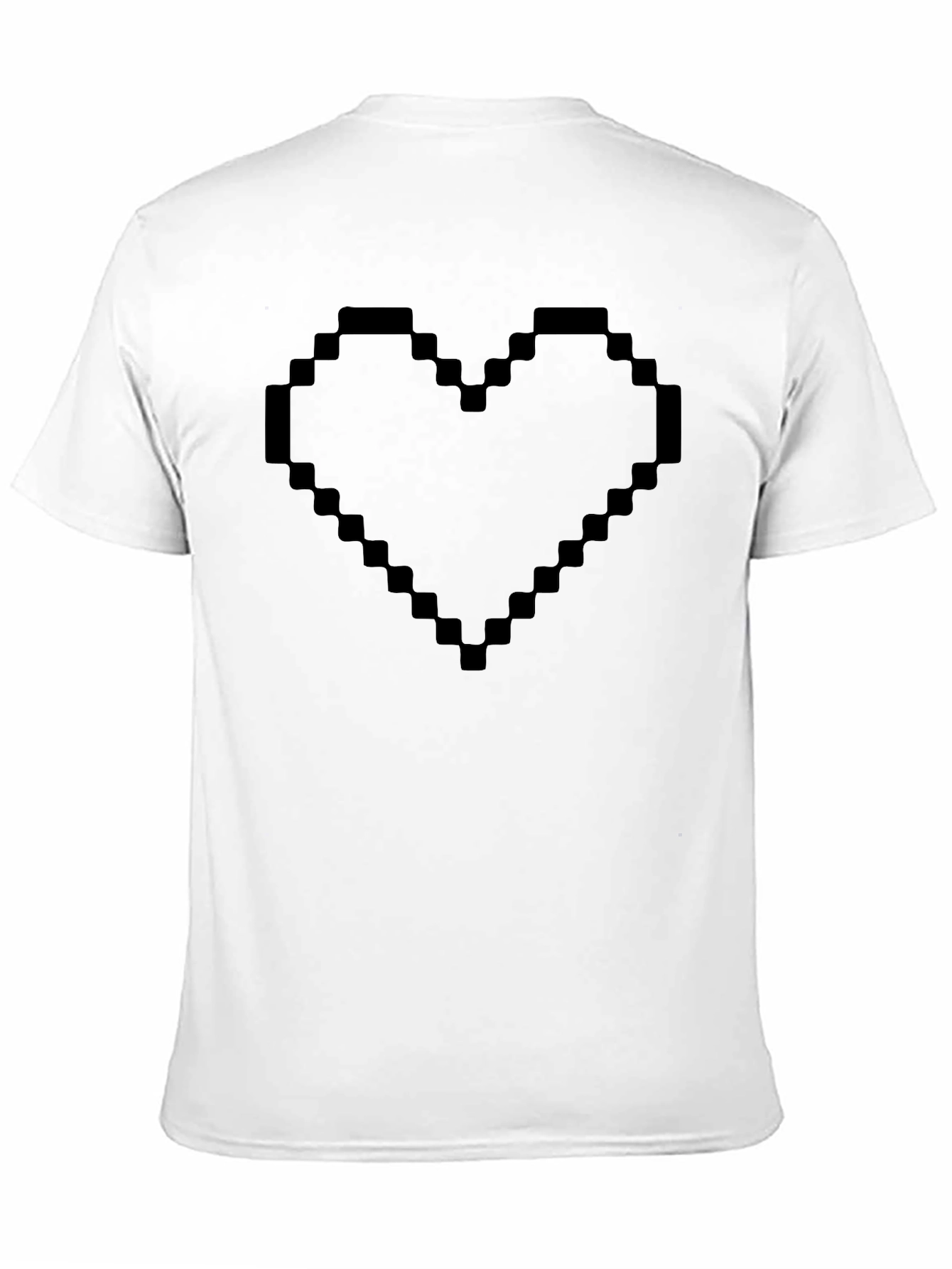 Black Pixel Heart Graphic T-Shirt - Gamer Style Tee view 11