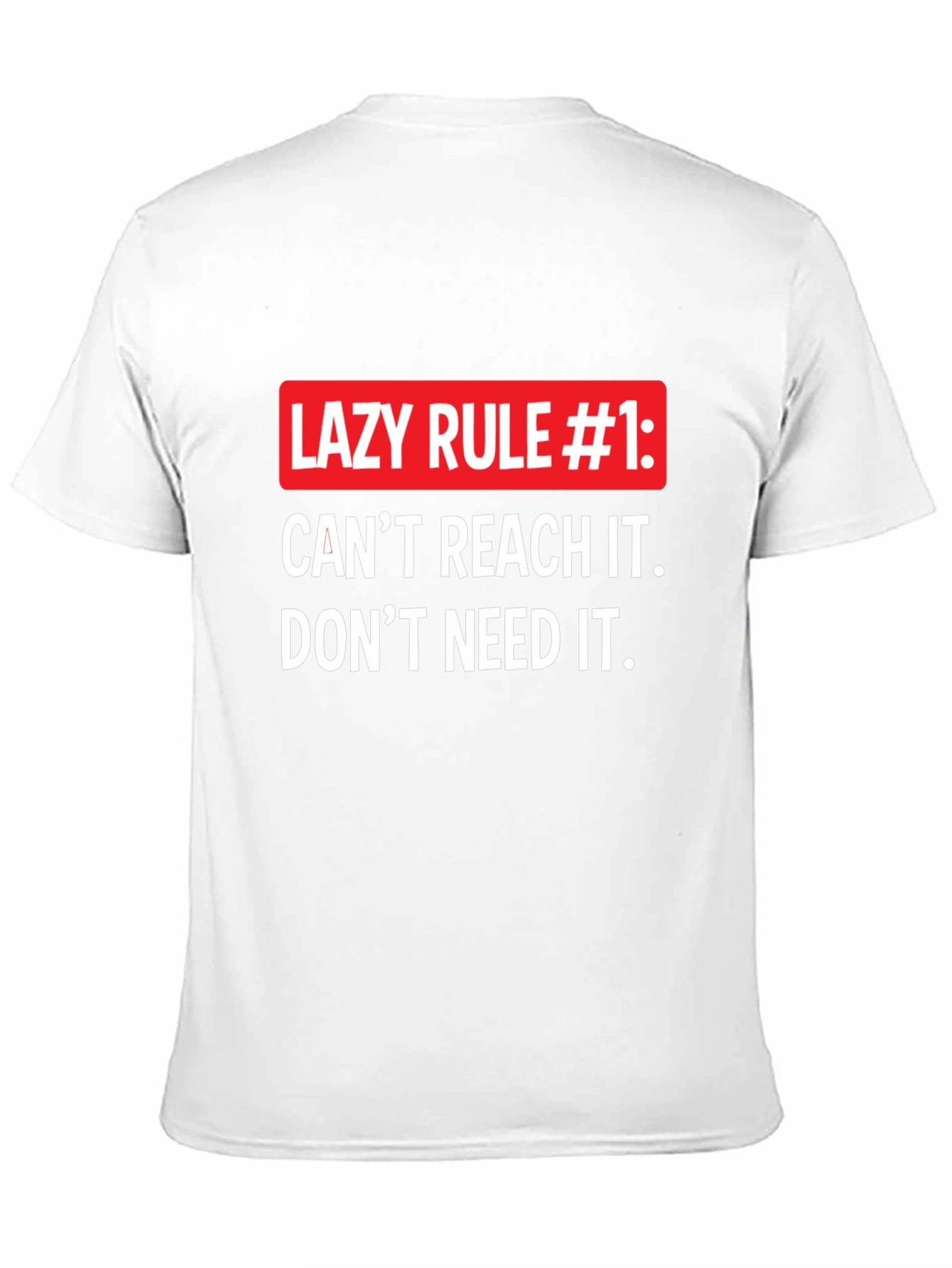 Black Lazy Rule #1 Graphic Tee - Funny Slogan T-Shirt view 11