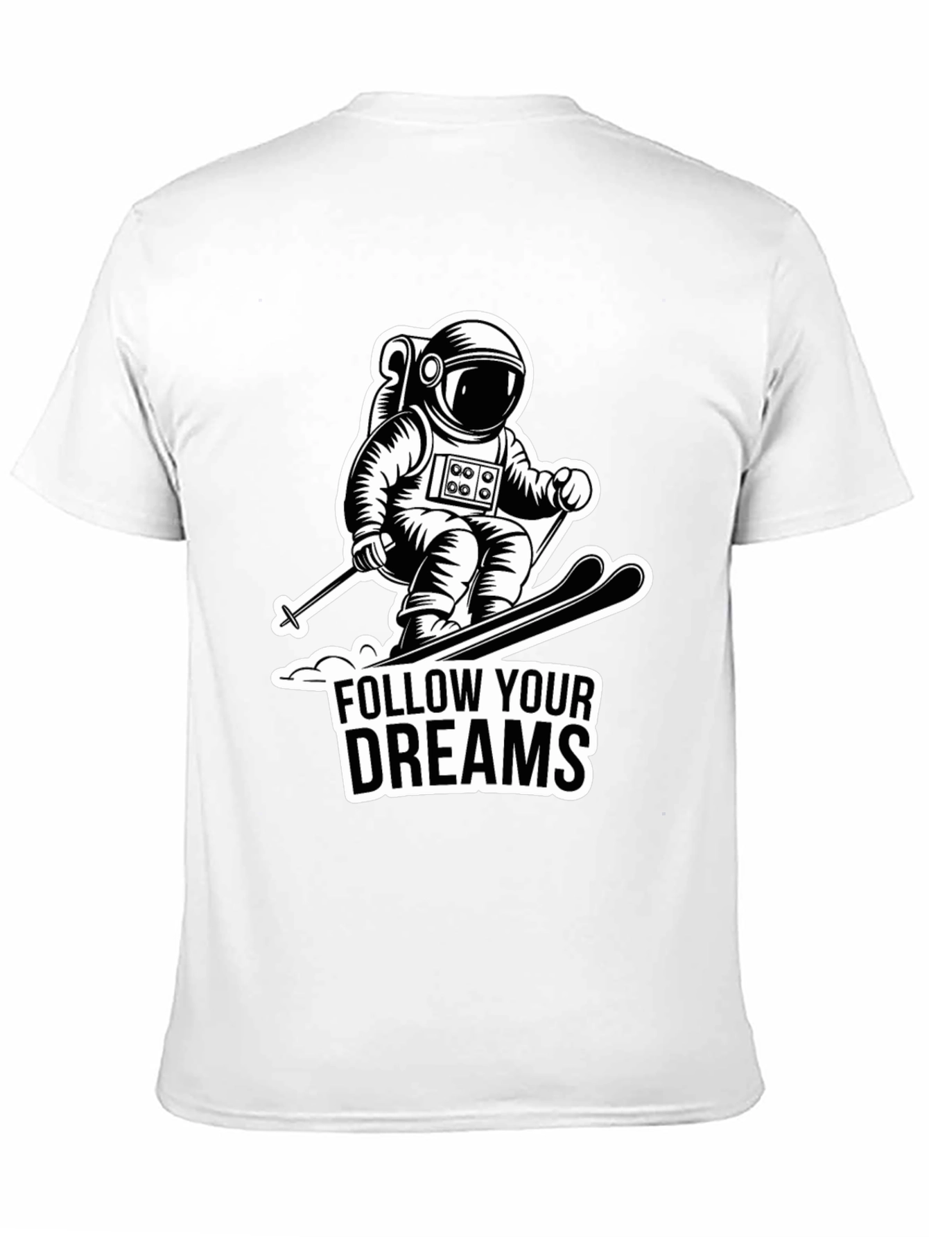 Black Astronaut Skiing Graphic Tee - Follow Your Dreams view 11