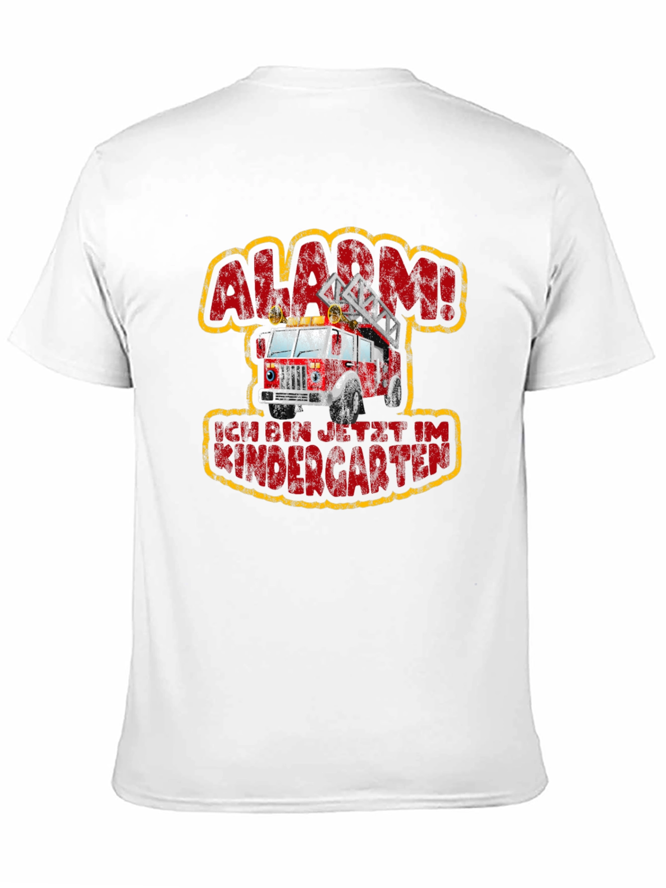 Black Alarm! I'm in Kindergarten! T-Shirt - Firetruck Design view 11