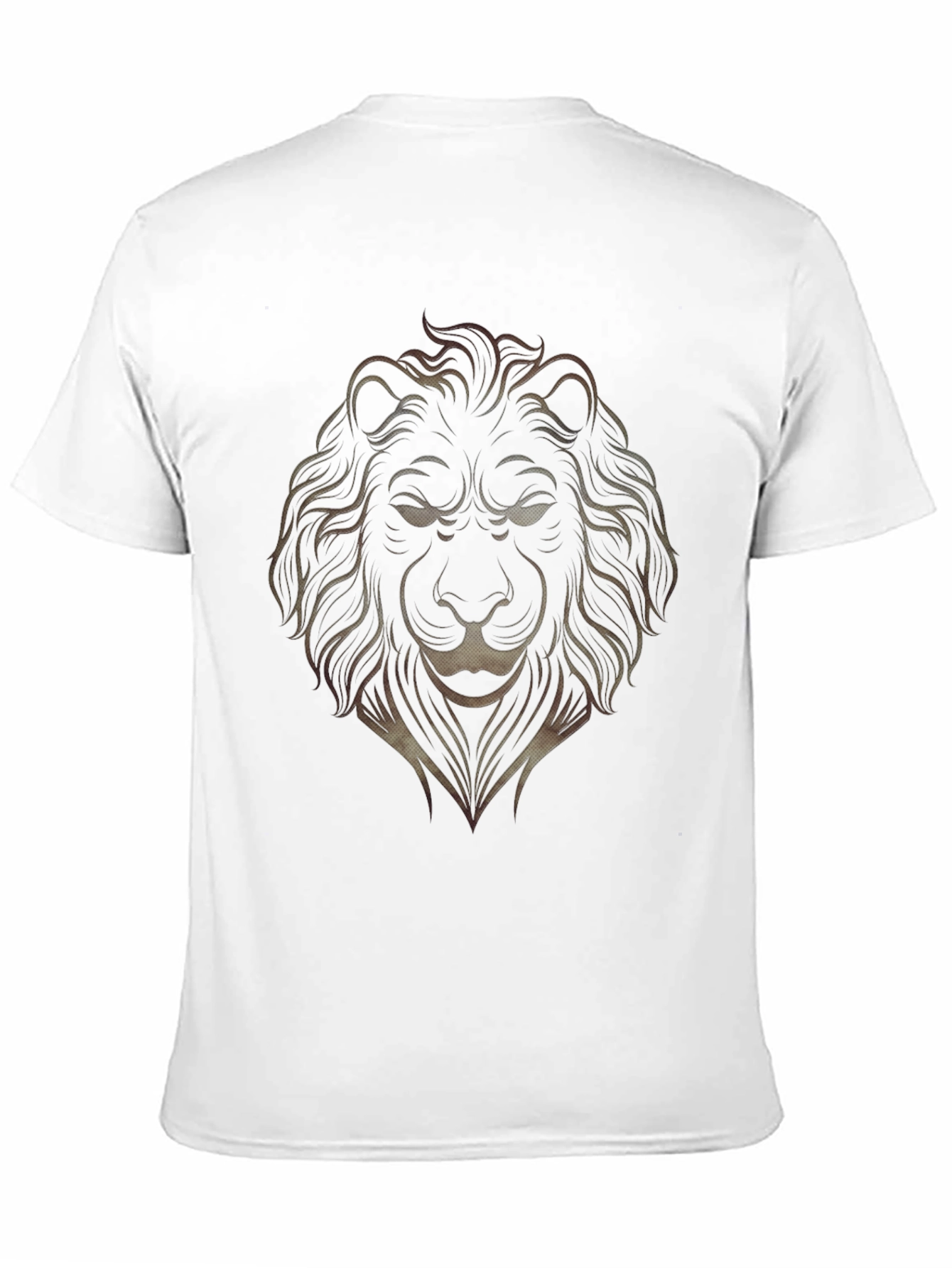 Black Lion Graphic Print Men's Black T-Shirt view 11