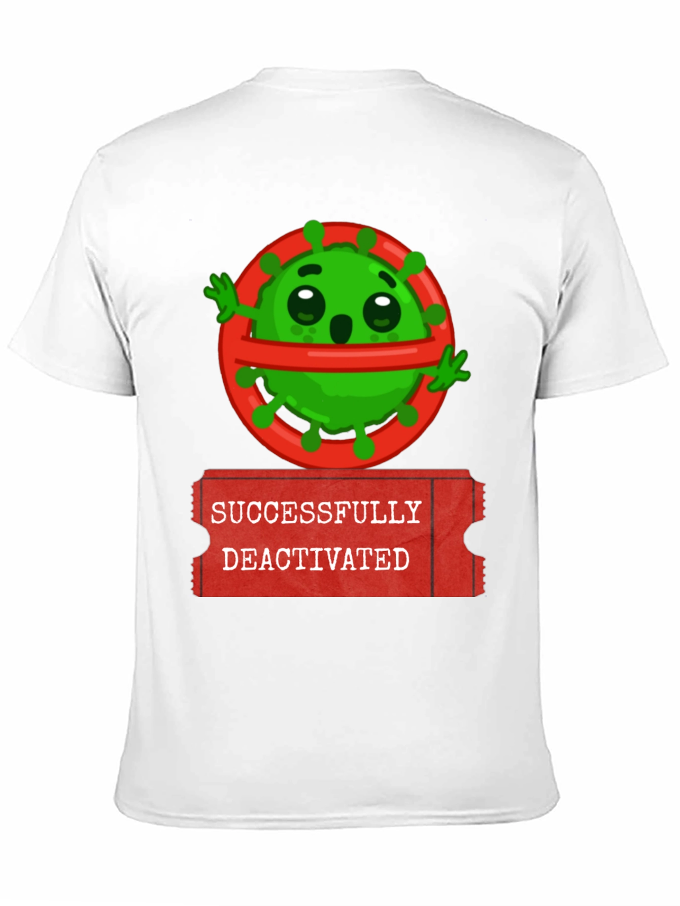 Black Successfully Deactivated Virus Graphic Tee view 11