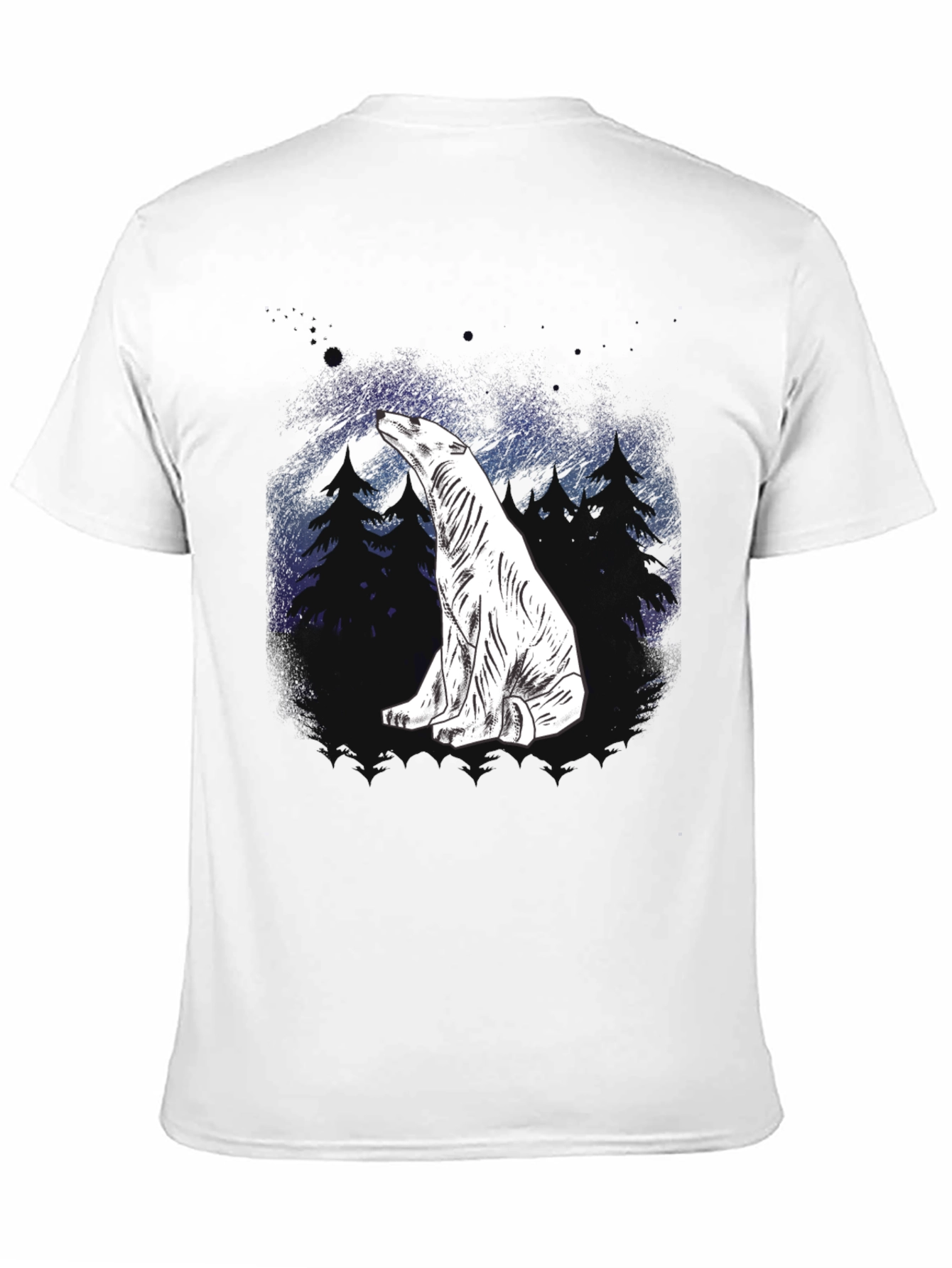 Black Polar Bear Graphic Tee - Black Cotton Blend view 11