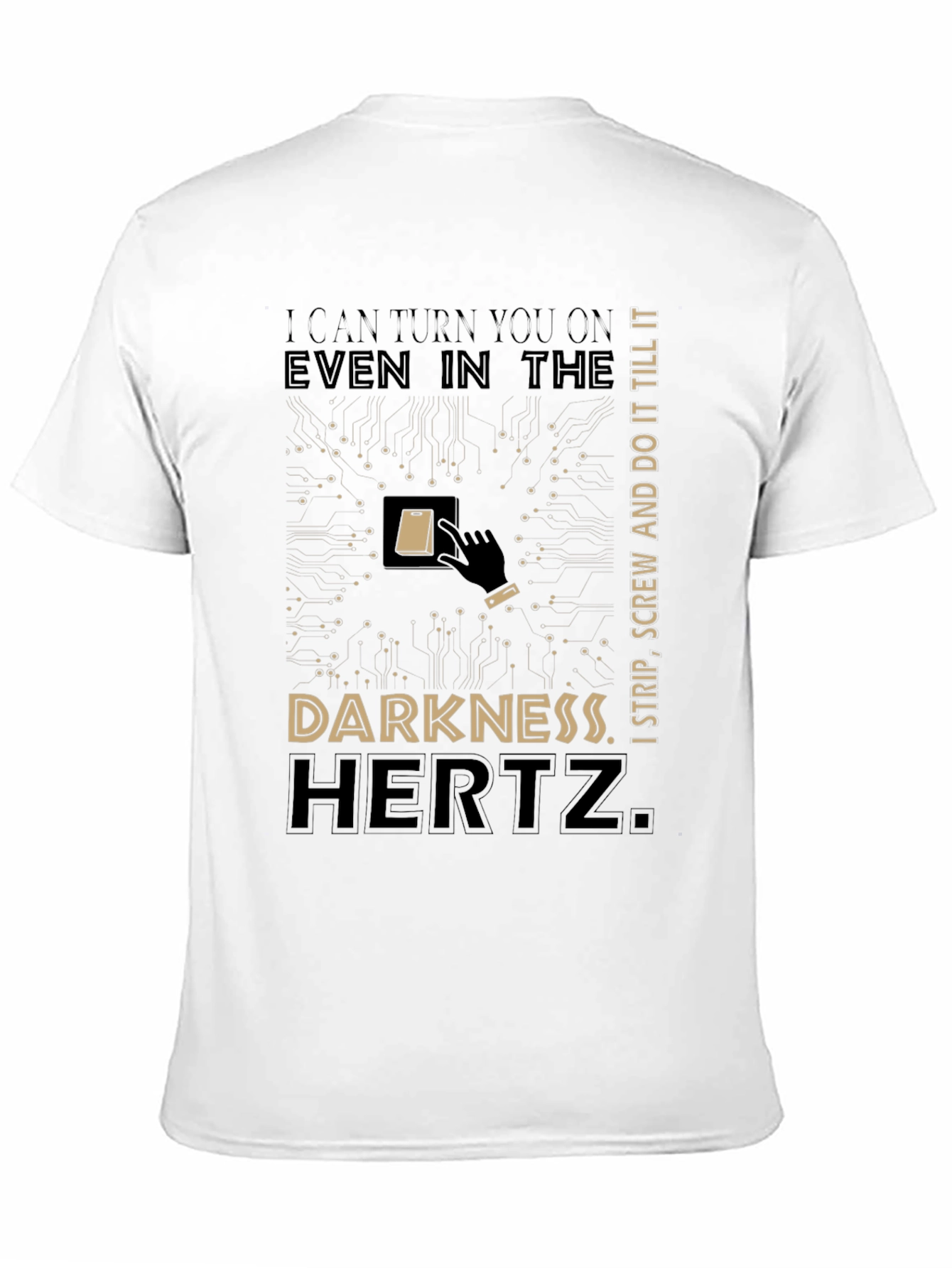 Black I Can Turn You On Funny Electrical T-Shirt view 11