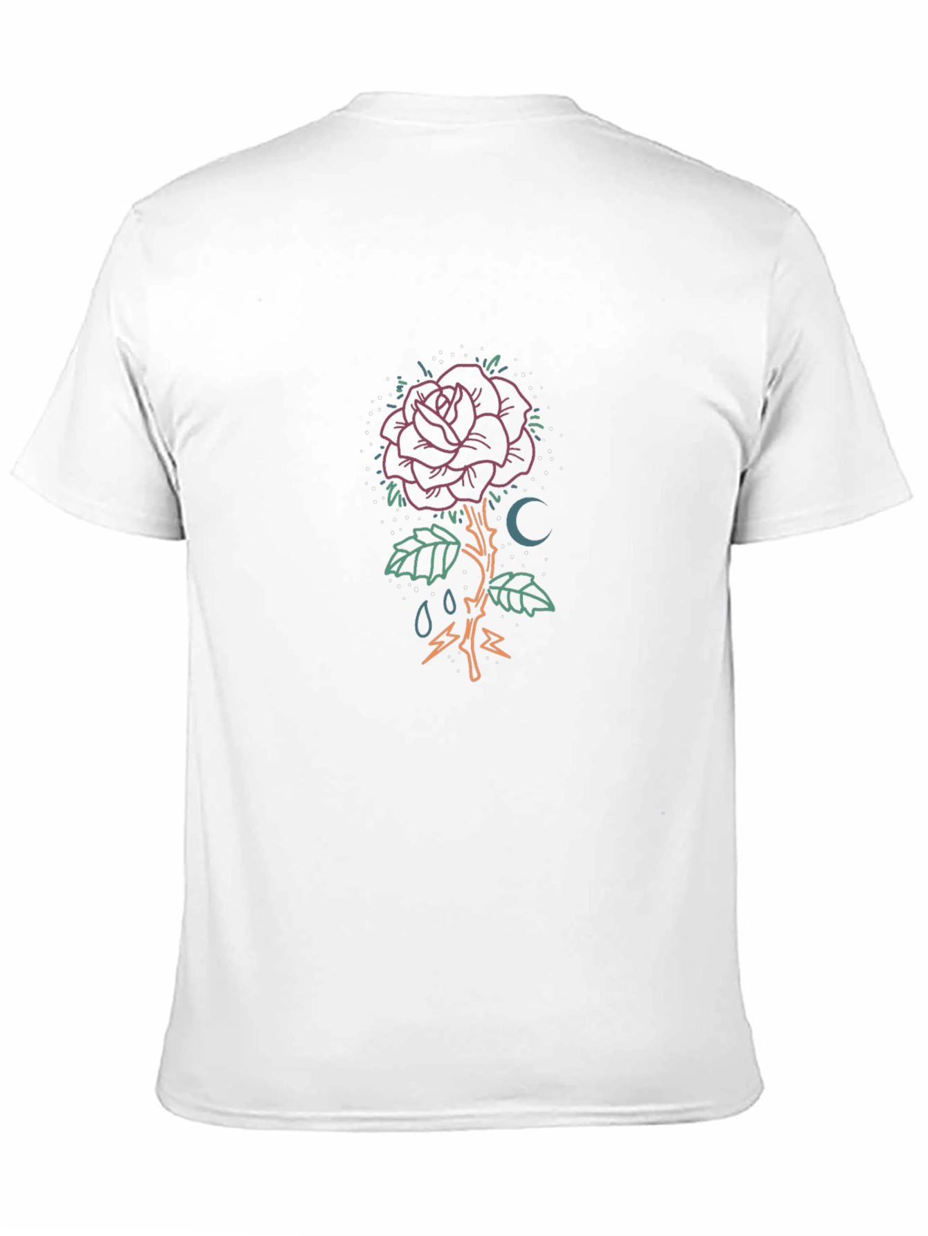 Black Rose Moon Graphic Tee - Stylish & Unique view 11