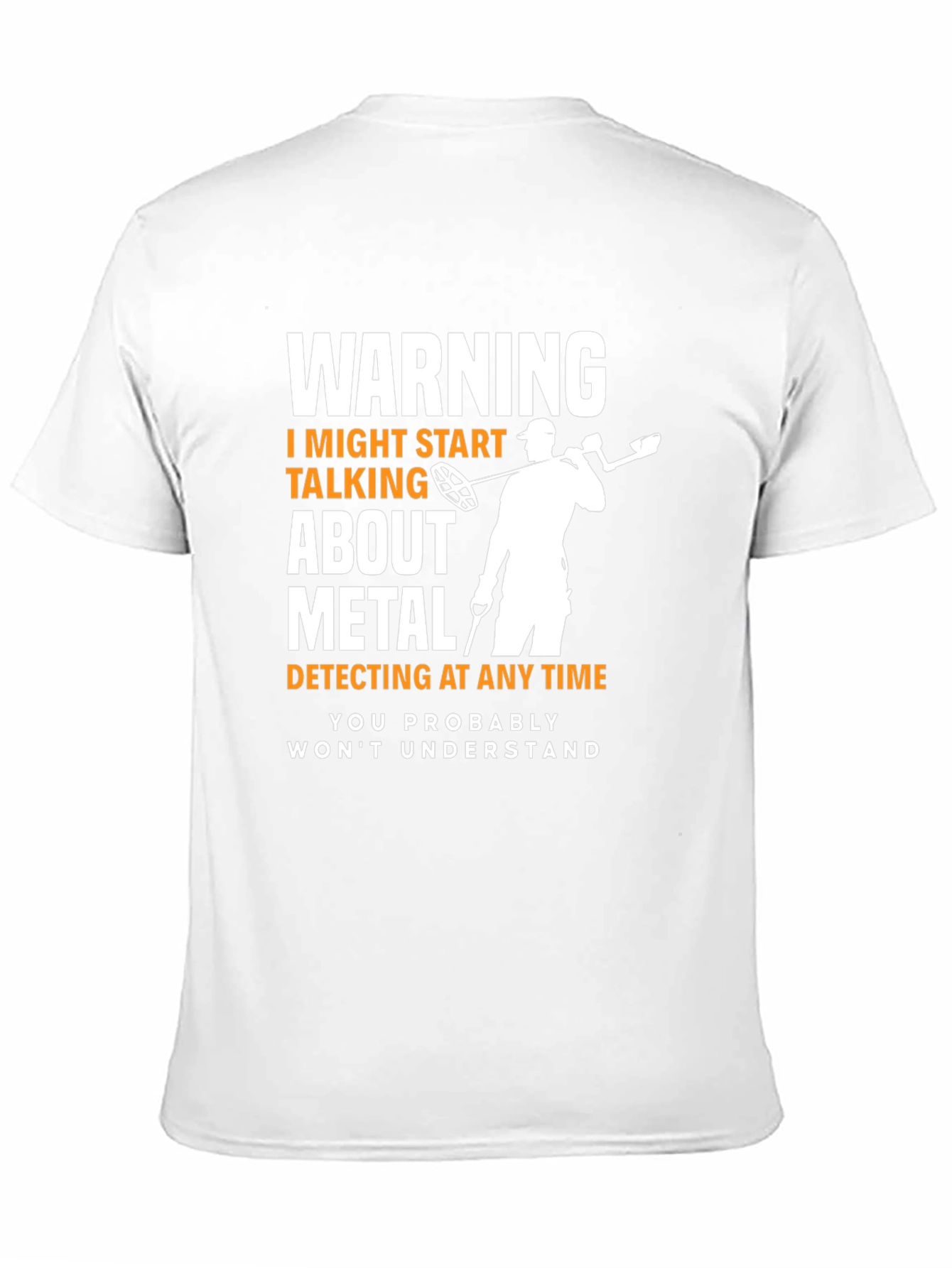 Black Metal Detecting Warning T-Shirt view 11