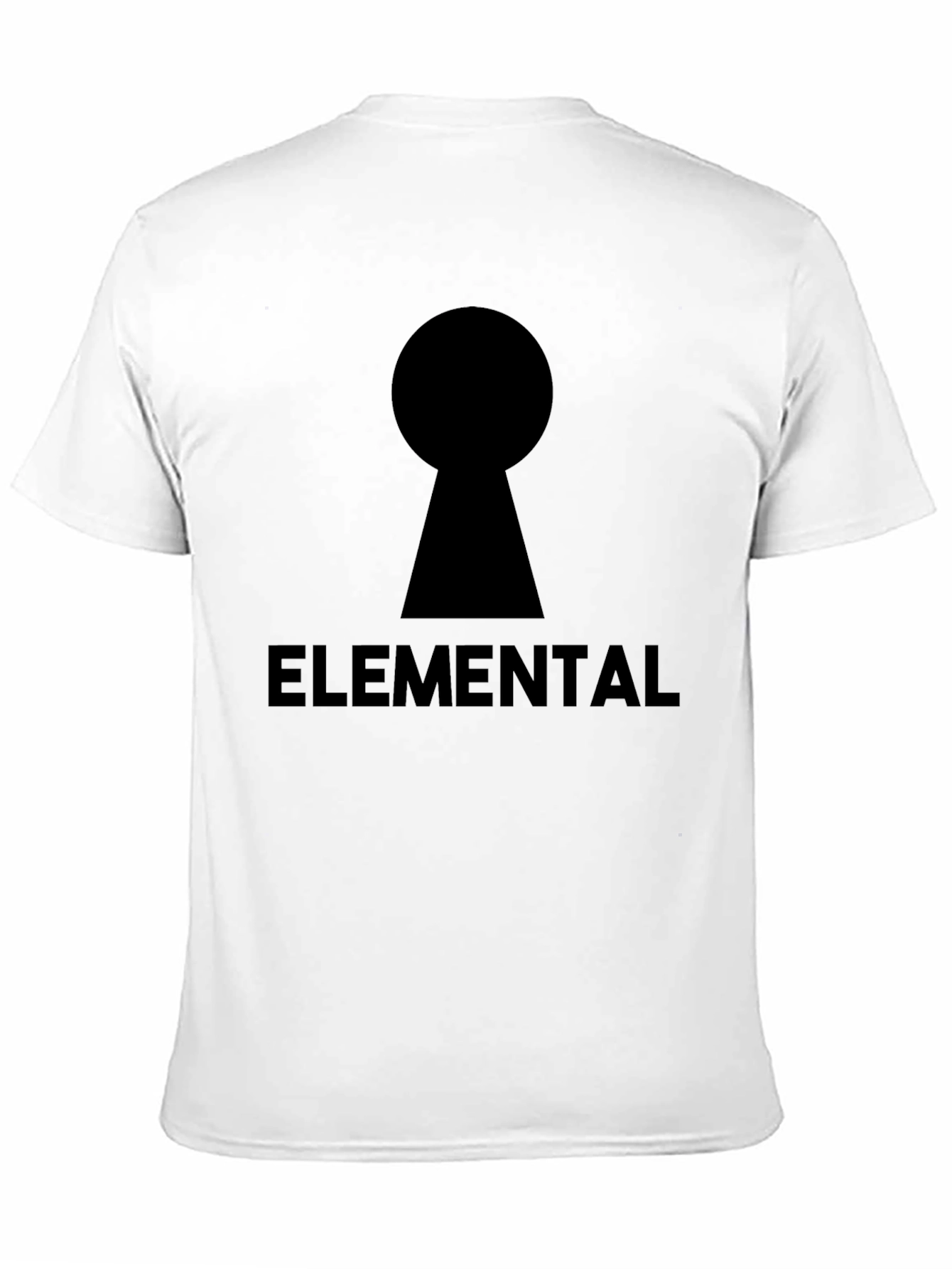 Black Elemental Keyhole Graphic Tee - Black Cotton T-Shirt view 11
