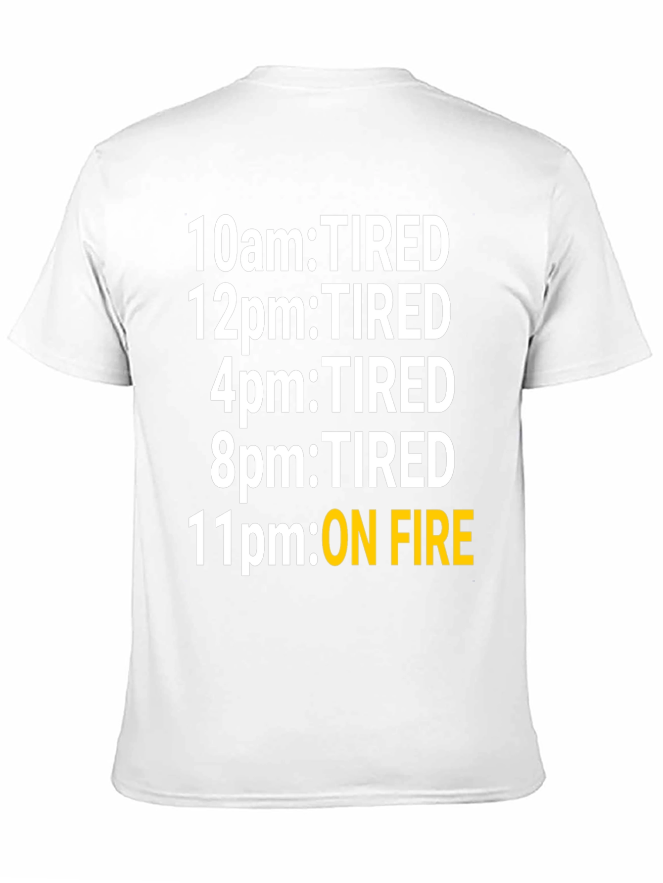 Black Funny Tired Schedule Black T-Shirt view 11