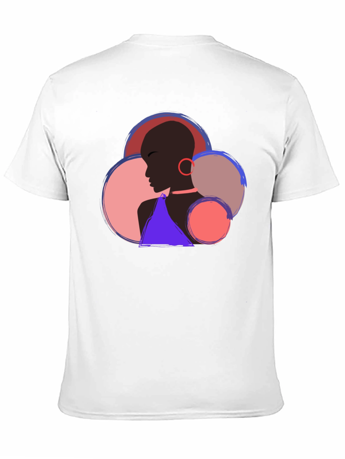 Black Abstract Woman Portrait Graphic T-Shirt view 11