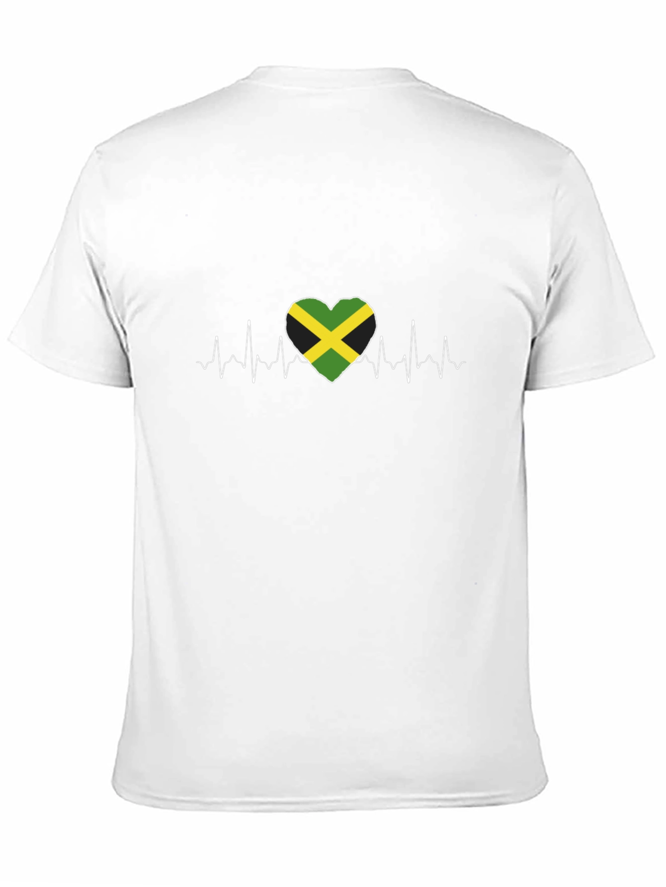 Black Jamaica Flag Heartbeat T-Shirt view 11