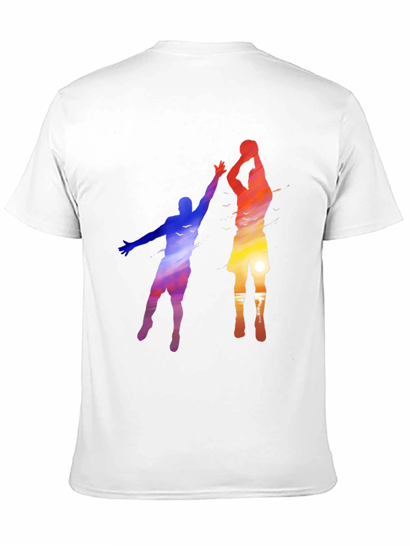 Black Sunset Basketball Graphic Tee view 11