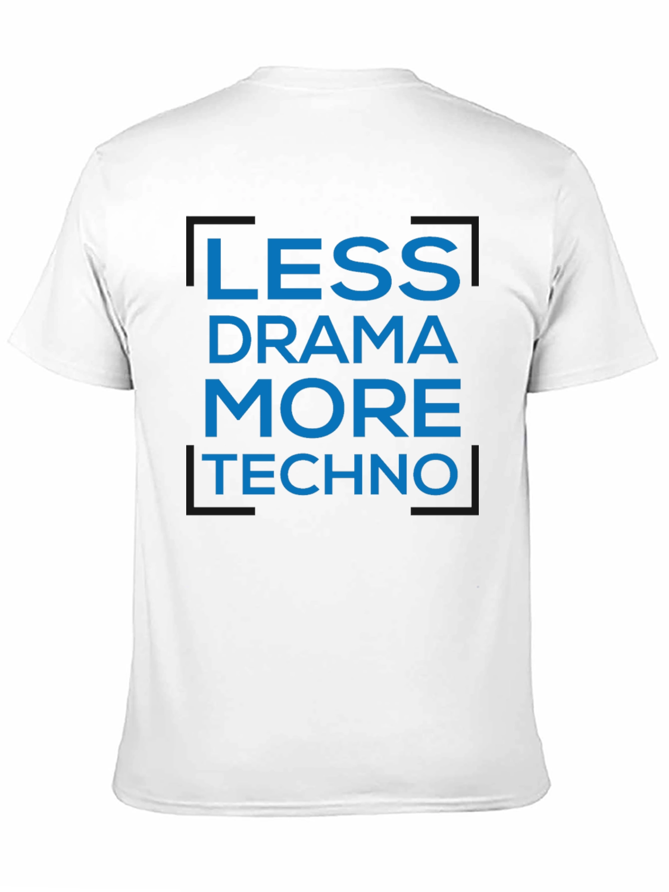 Black Less Drama More Techno Black T-Shirt view 11