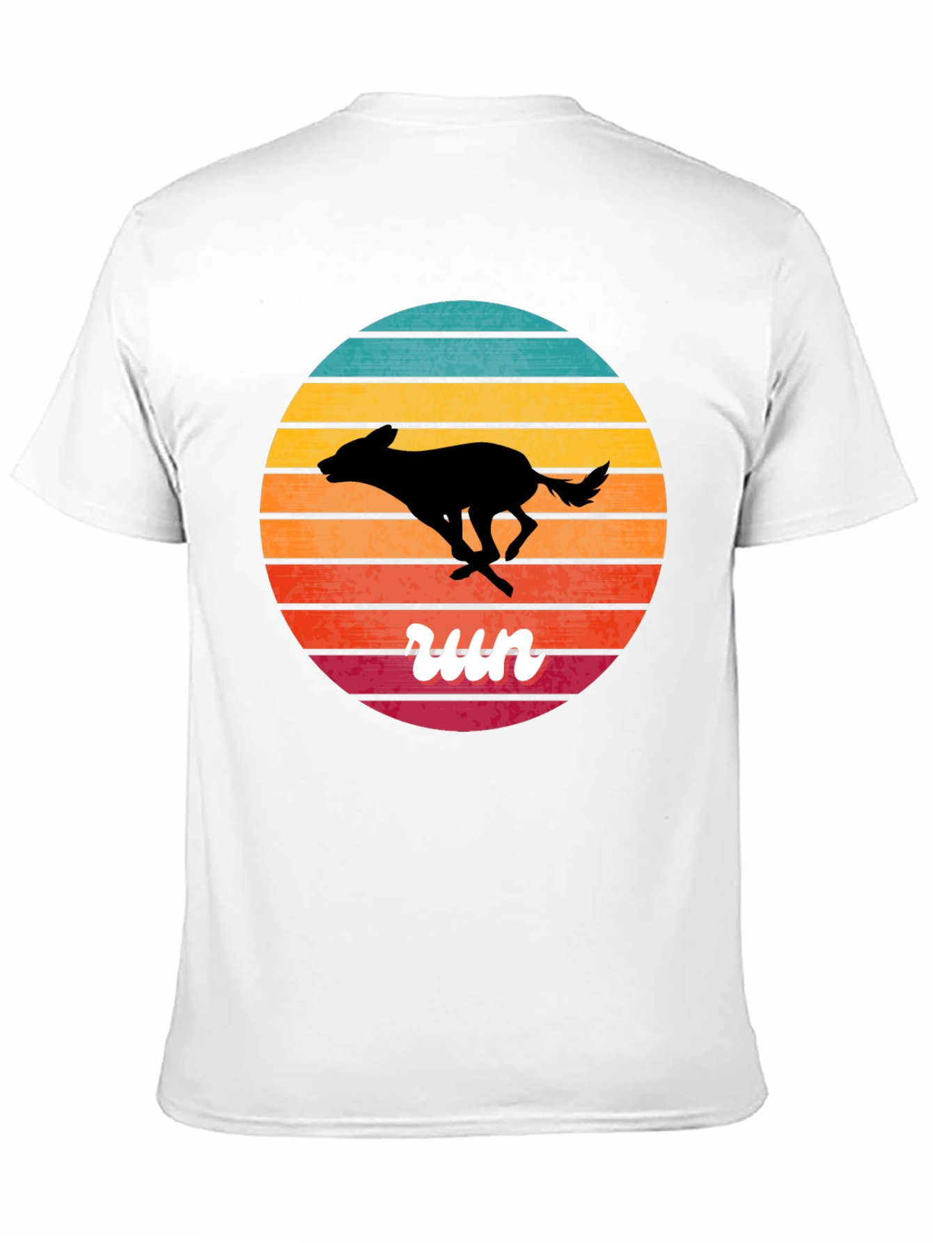 Black Retro Running Dog T-Shirt view 11