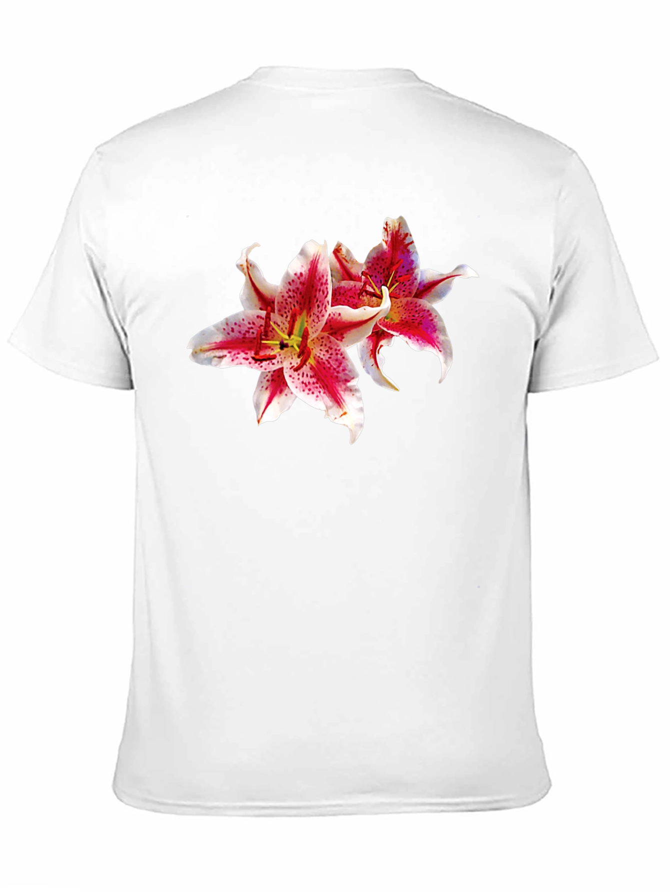 Black Floral Lily Graphic Black T-Shirt view 11