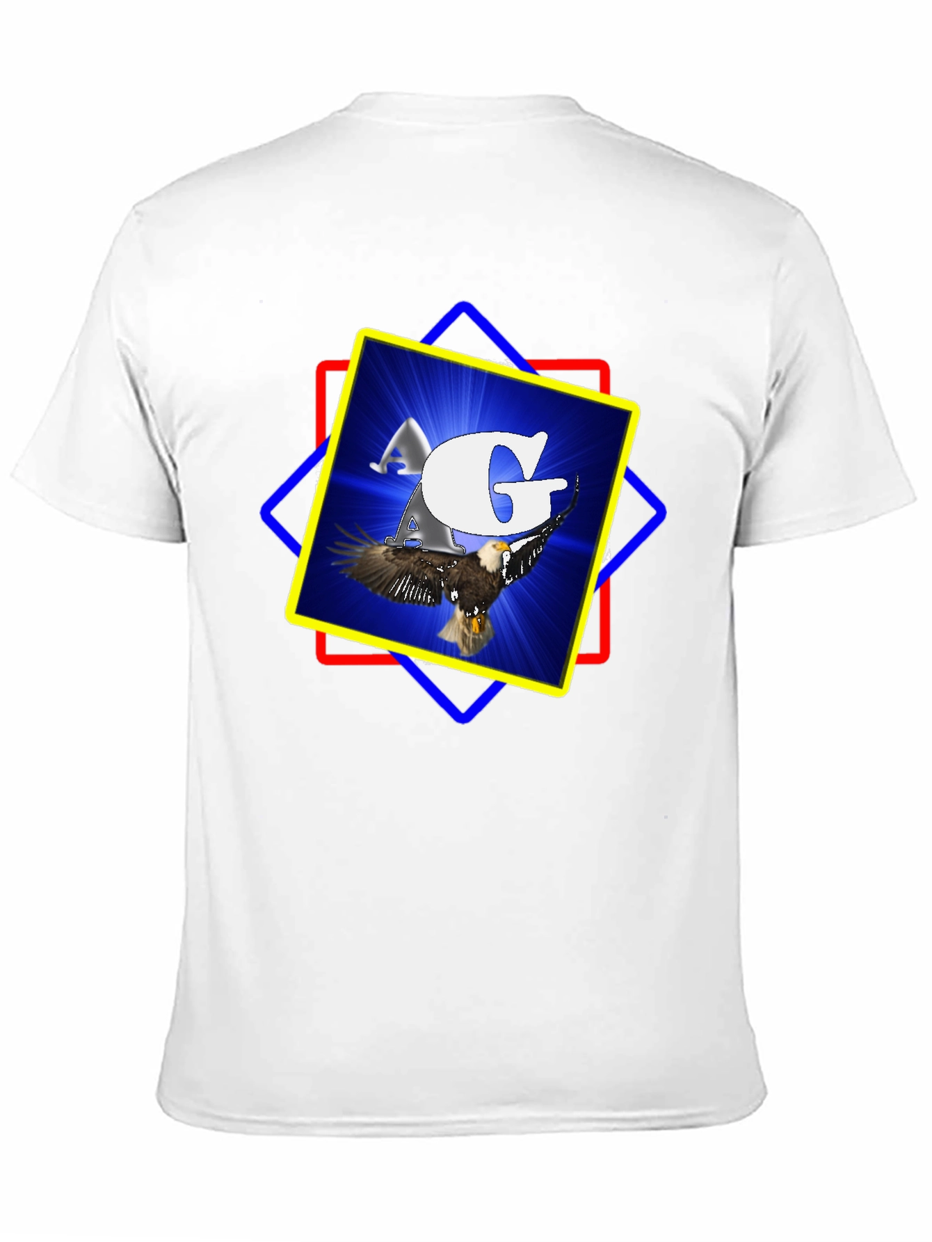 Black Eagle & Letter Graphic Tee - Cool Design view 11