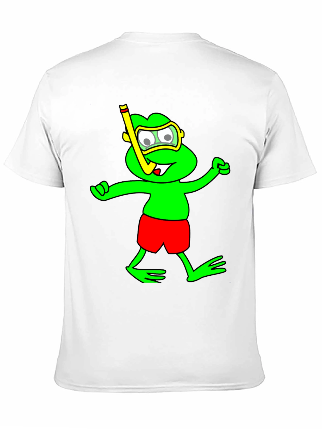 Black Frog Snorkel T-Shirt - Funny Summer Tee view 11