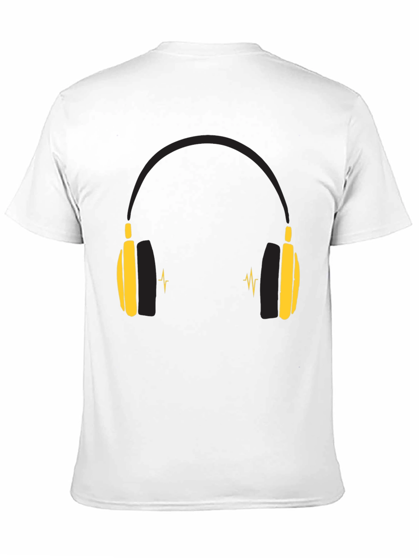 Black Headphone Graphic Tee - Music Lover Shirt view 11