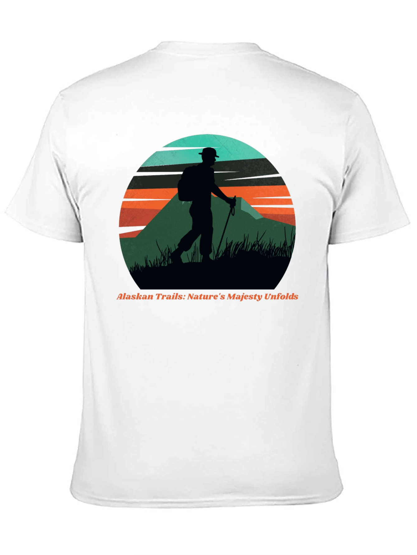 Black Alaskan Trails Graphic Tee - Nature Hiker T-Shirt view 11