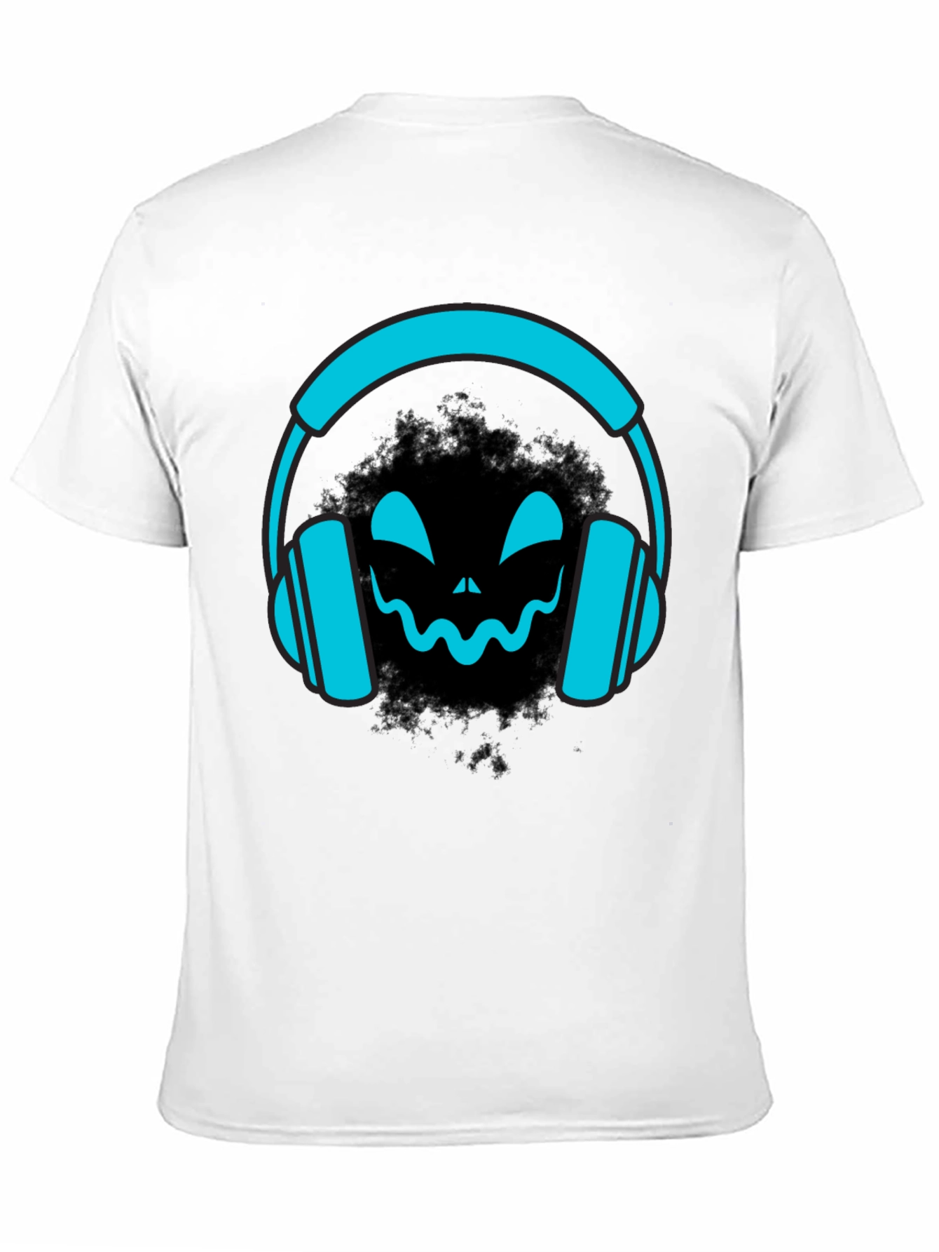 Black DJ Headphone Halloween Black T-Shirt view 11