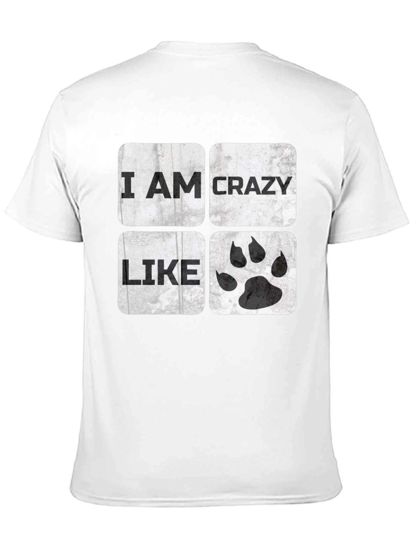 Black Crazy Like T-Shirt | Funny Animal Paw Tee view 11