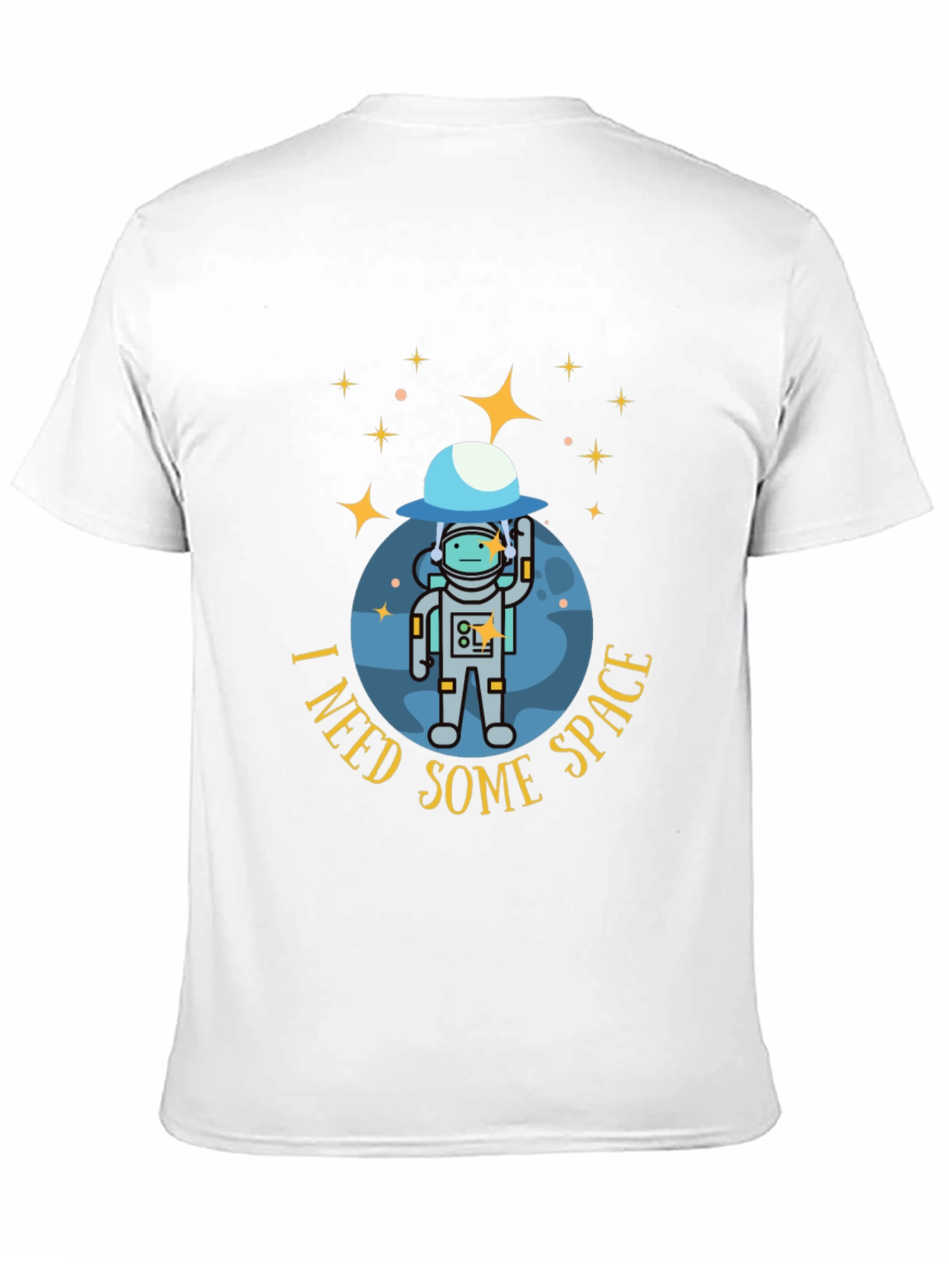 Black I Need Some Space Black T-Shirt view 11