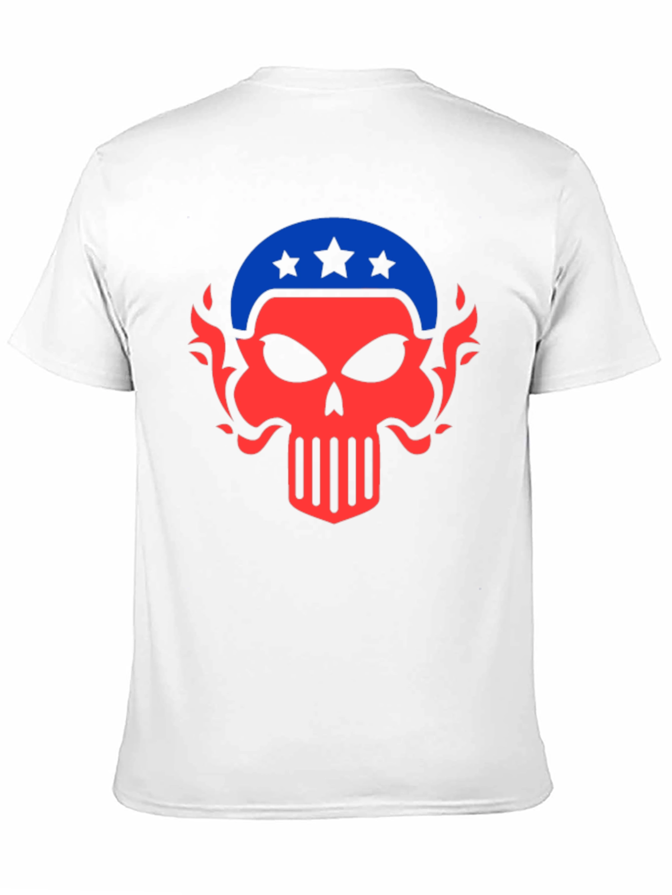 Black Patriotic Skull Graphic Tee - Men's Black T-Shirt view 11
