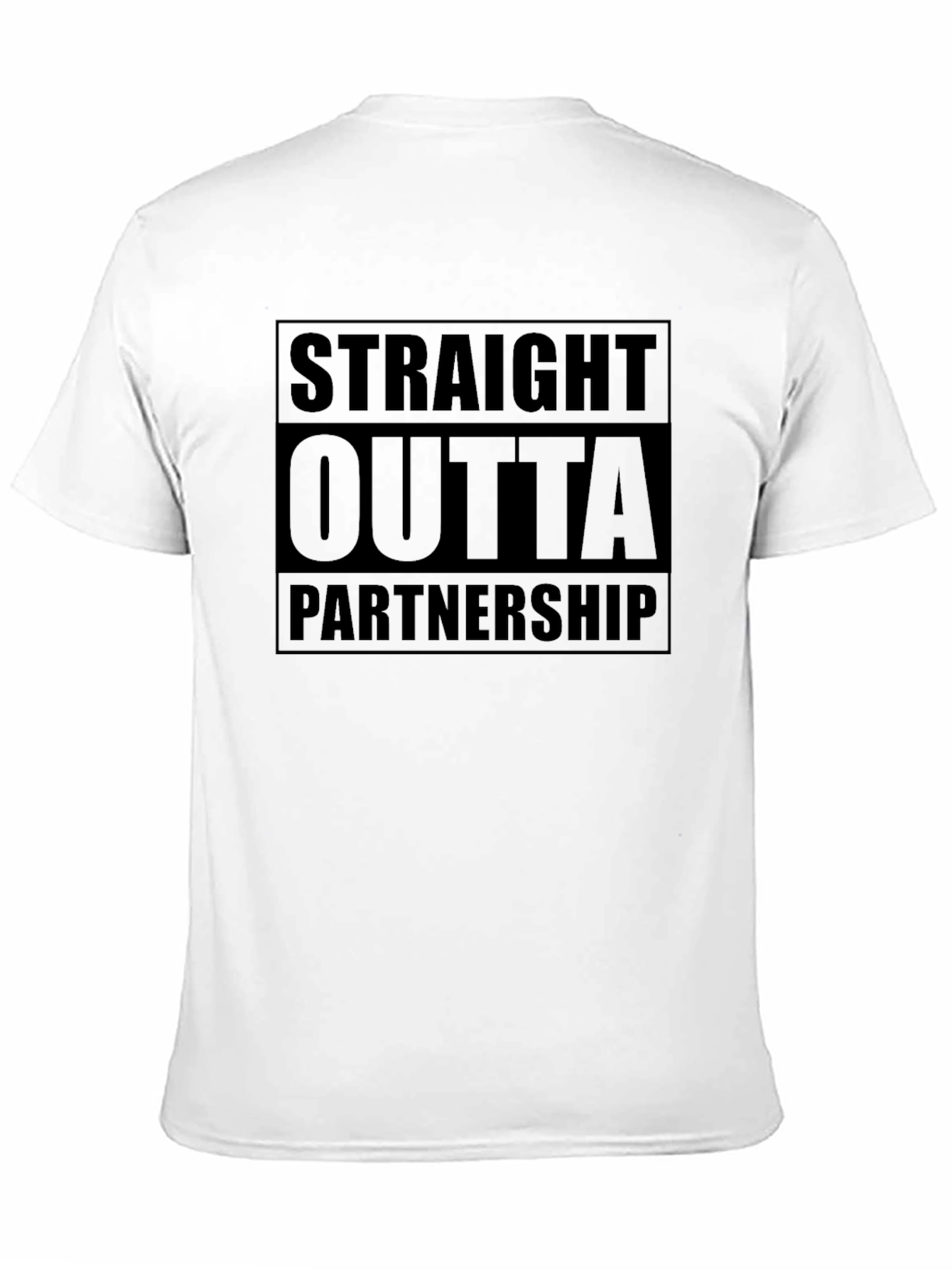 Black Straight Outta Partnership Black T-Shirt view 11