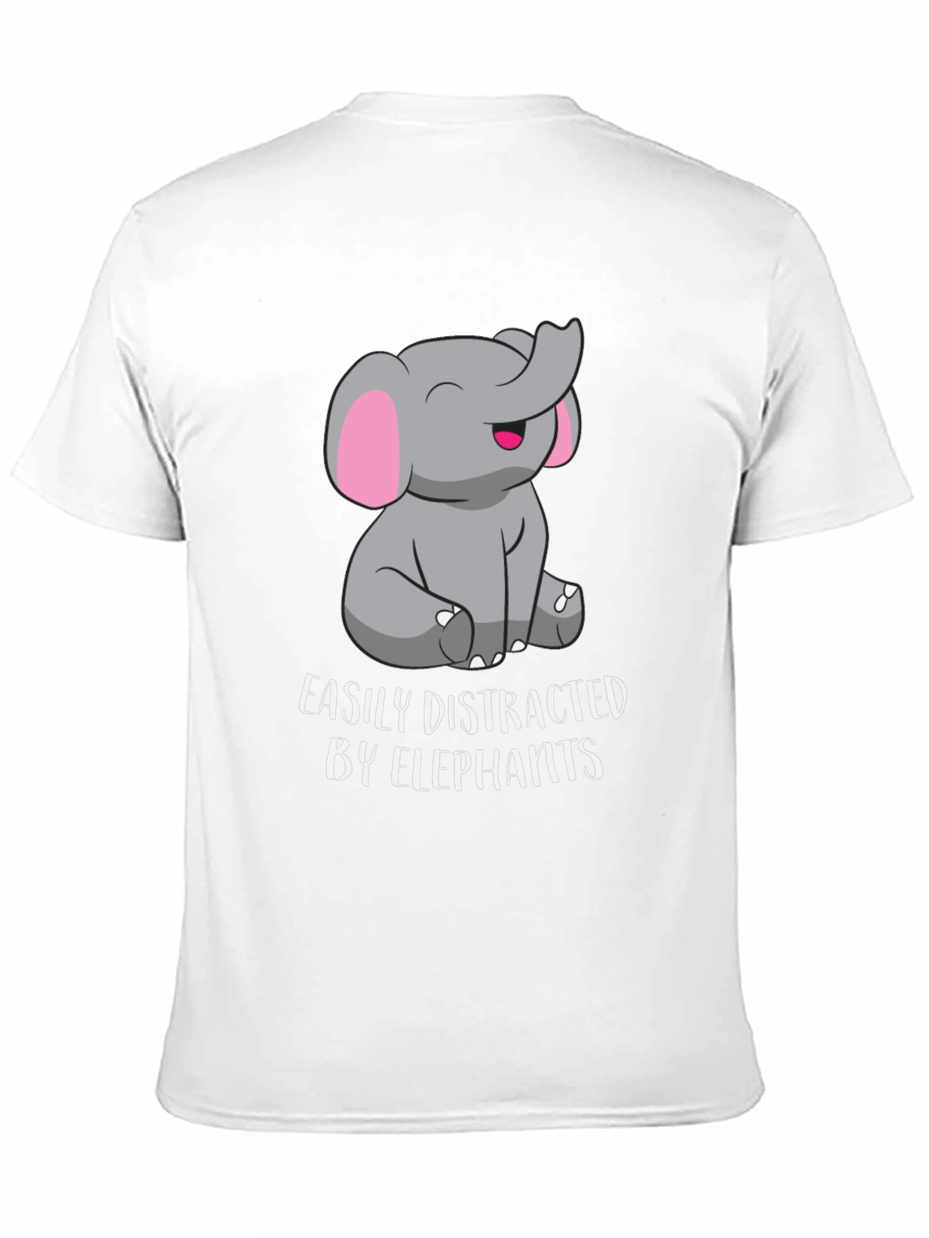 Black Easily Distracted By Elephants Graphic Tee view 11