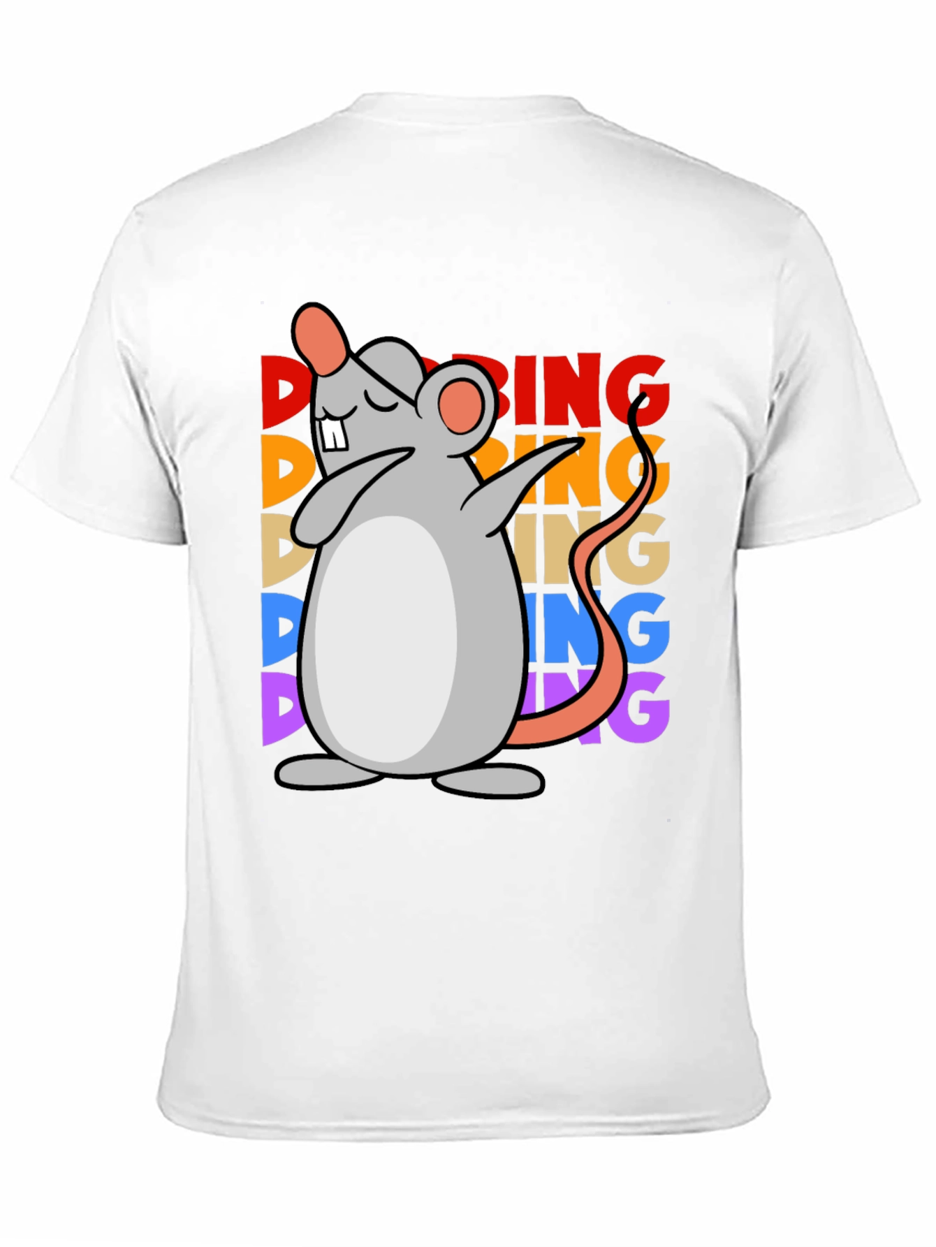 Black Dabbing Mouse Graphic Tee - Unisex Black T-Shirt view 11