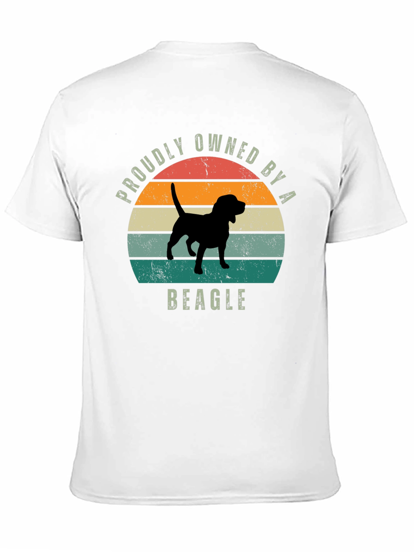 Black Proudly Owned by a Beagle T-Shirt view 11