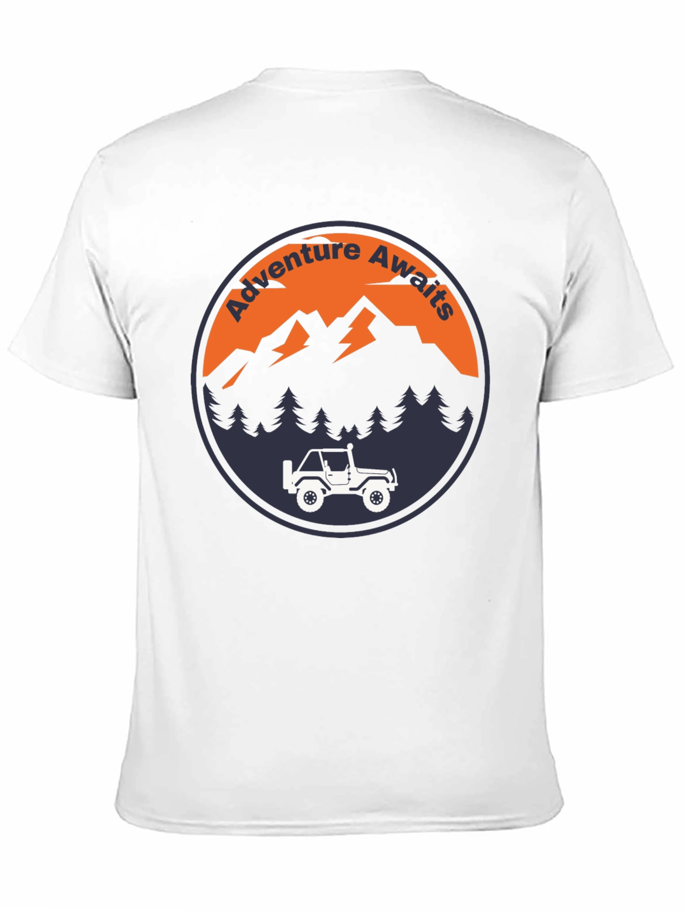 Black Adventure Awaits Graphic Tee - Men's Black T-Shirt view 11