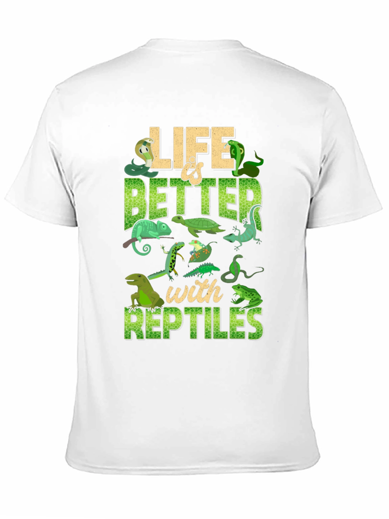 Black Life Is Better With Reptiles T-Shirt view 11