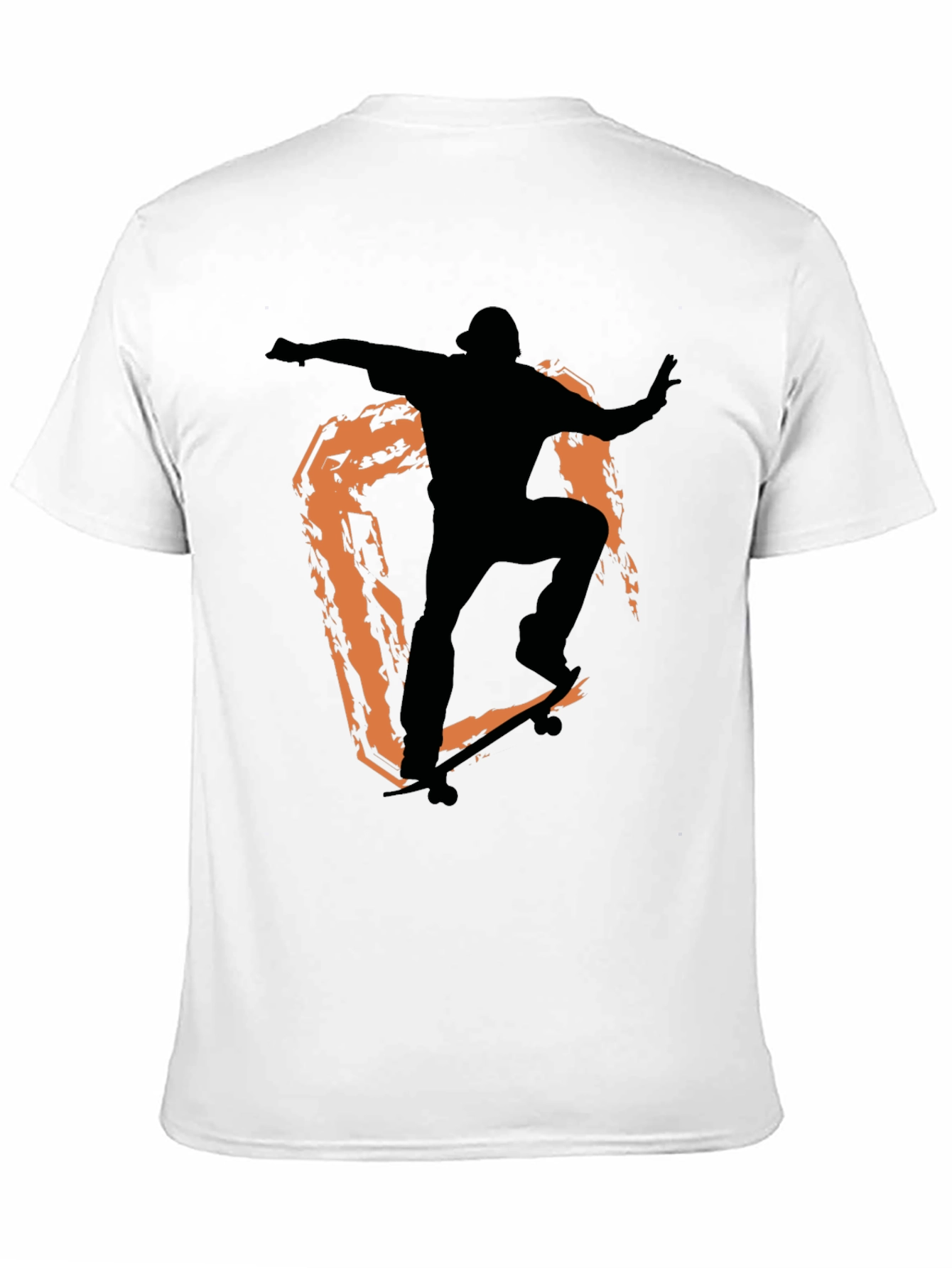 Black Skateboarder Graphic Tee - Stylish Black Cotton Shirt view 11