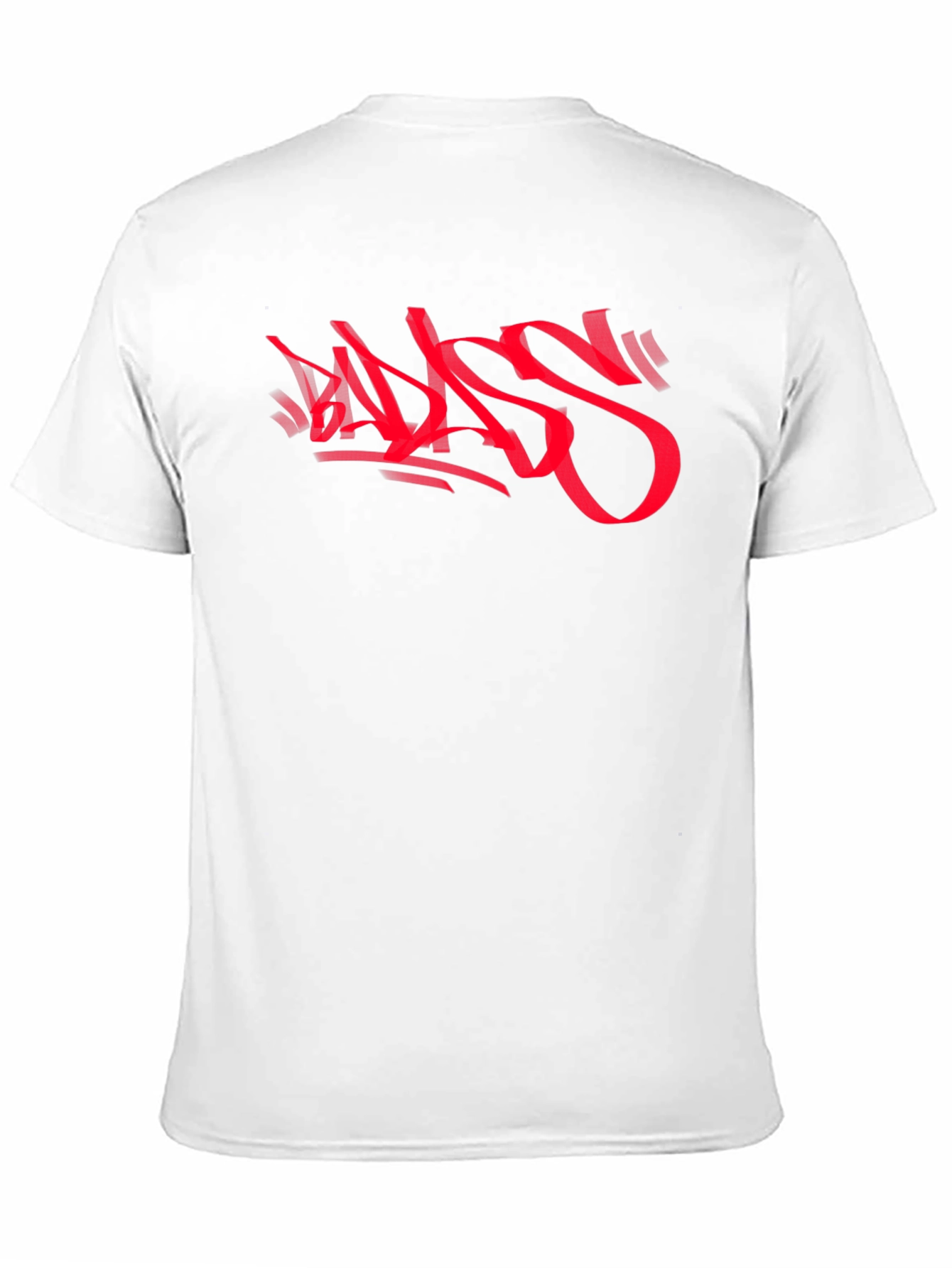 Black Bold Red Graphic Print Black T-Shirt view 11