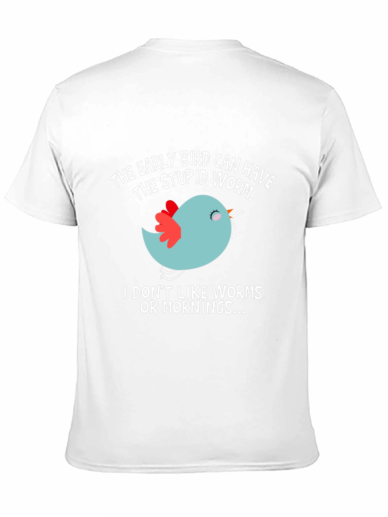 Black Early Bird T-Shirt - Funny Slogan Tee view 11