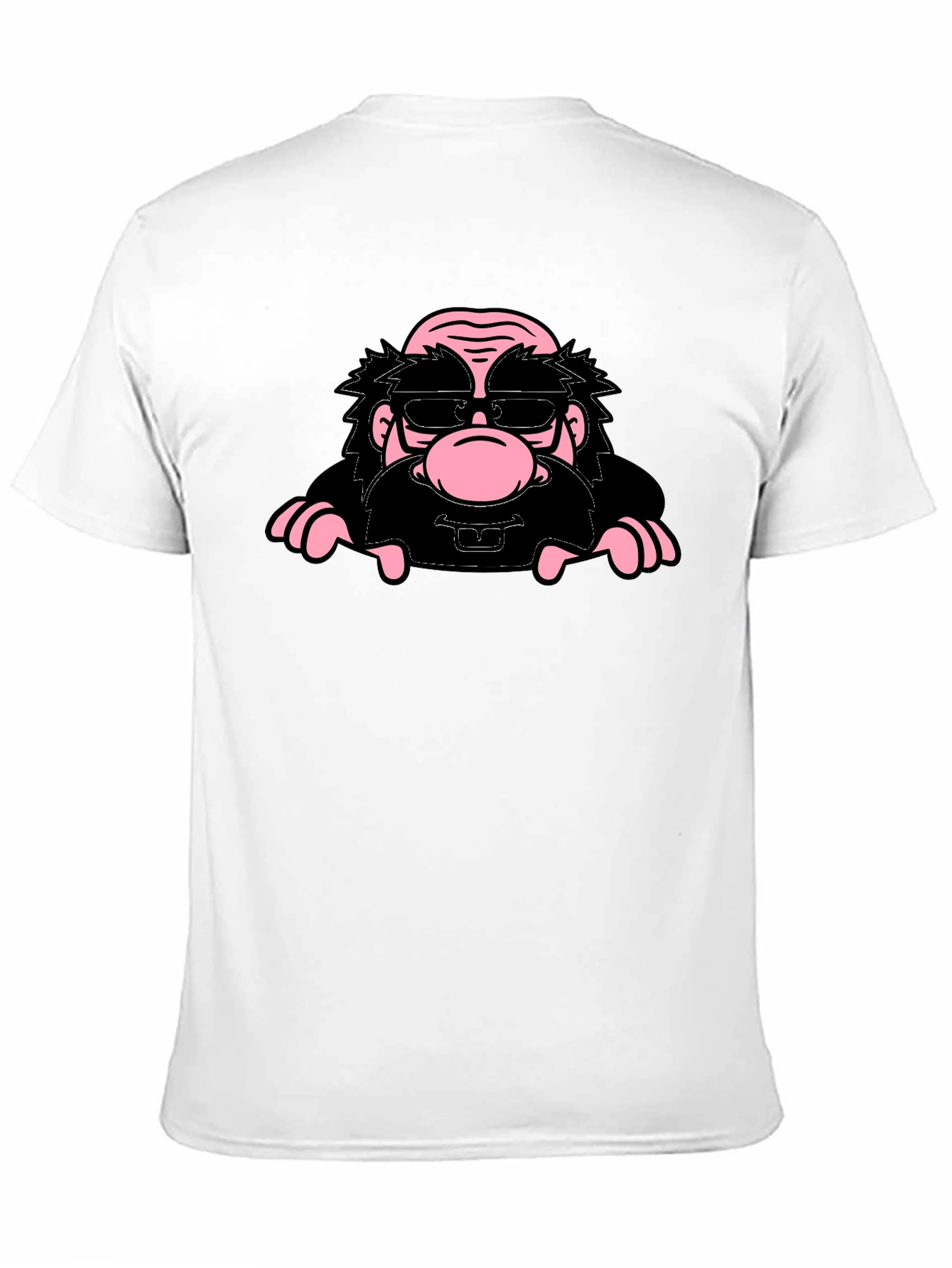 Black Cartoon Character Graphic Print Black T-Shirt view 11