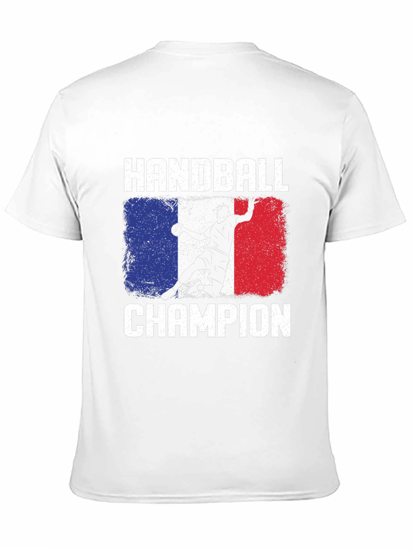 Black Handball Champion France Flag T-Shirt view 11