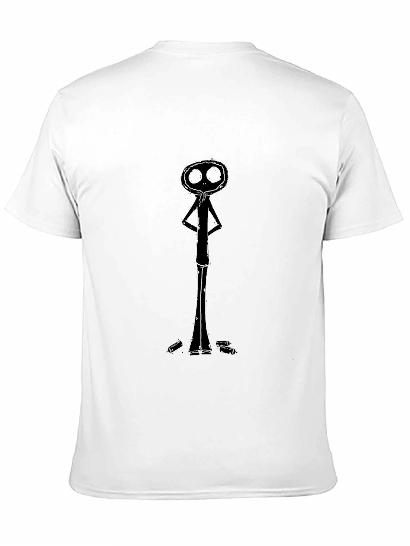 Black Dark Figure Graphic Tee - Unique Design view 11