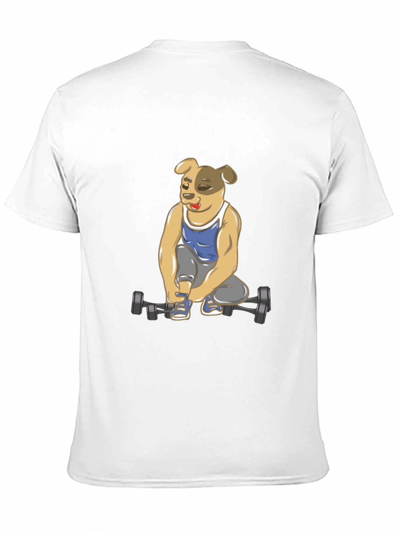 Black Dog Lifting Weights T-Shirt view 11