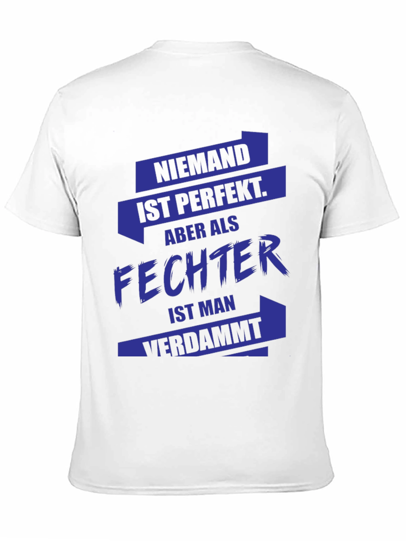 Black Funny Fencer T-Shirt - German Text view 11