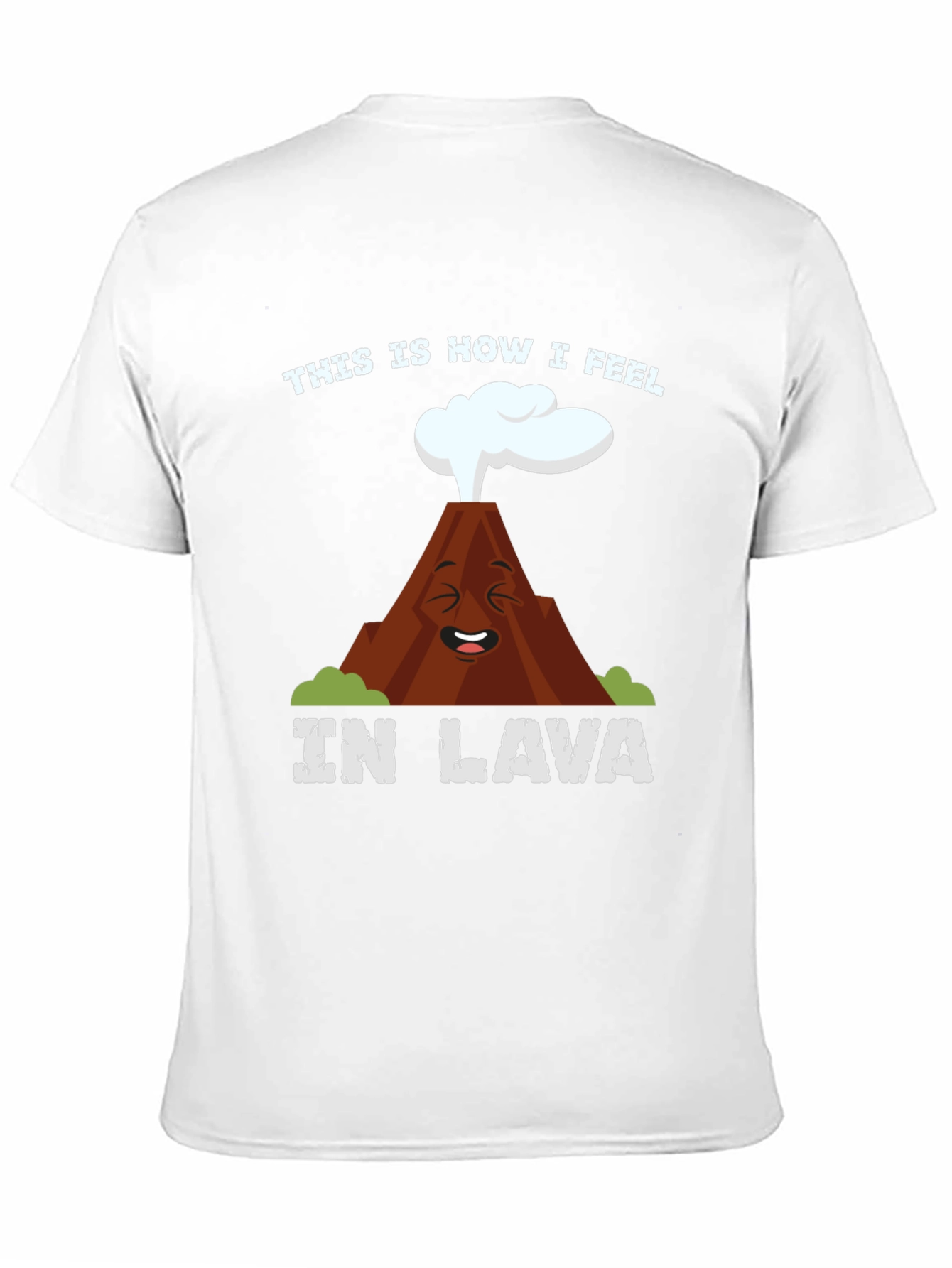 Black Funny Volcano "In Lava" Graphic T-Shirt view 11