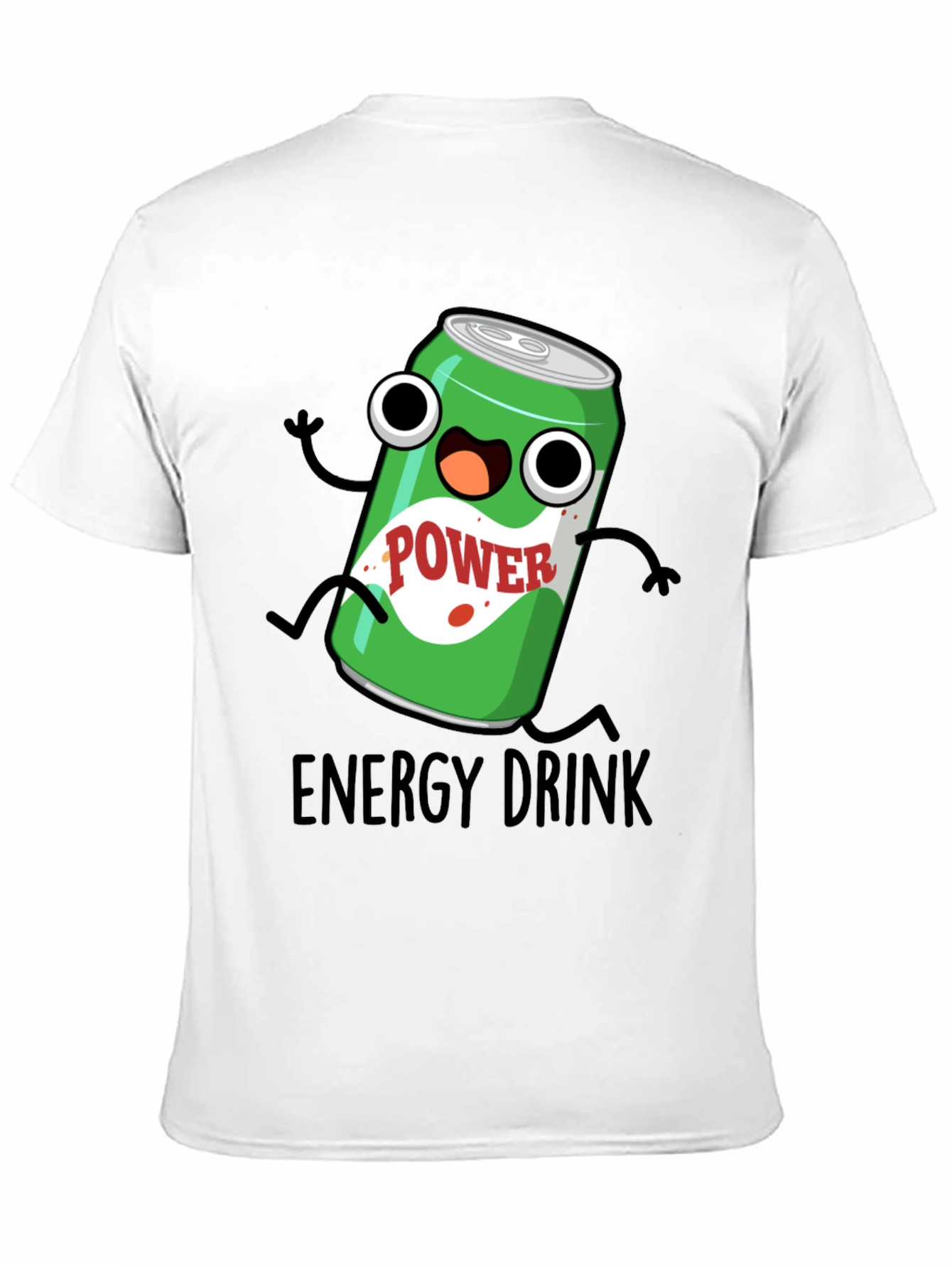 Black Cartoon Energy Drink T-Shirt - Black view 11