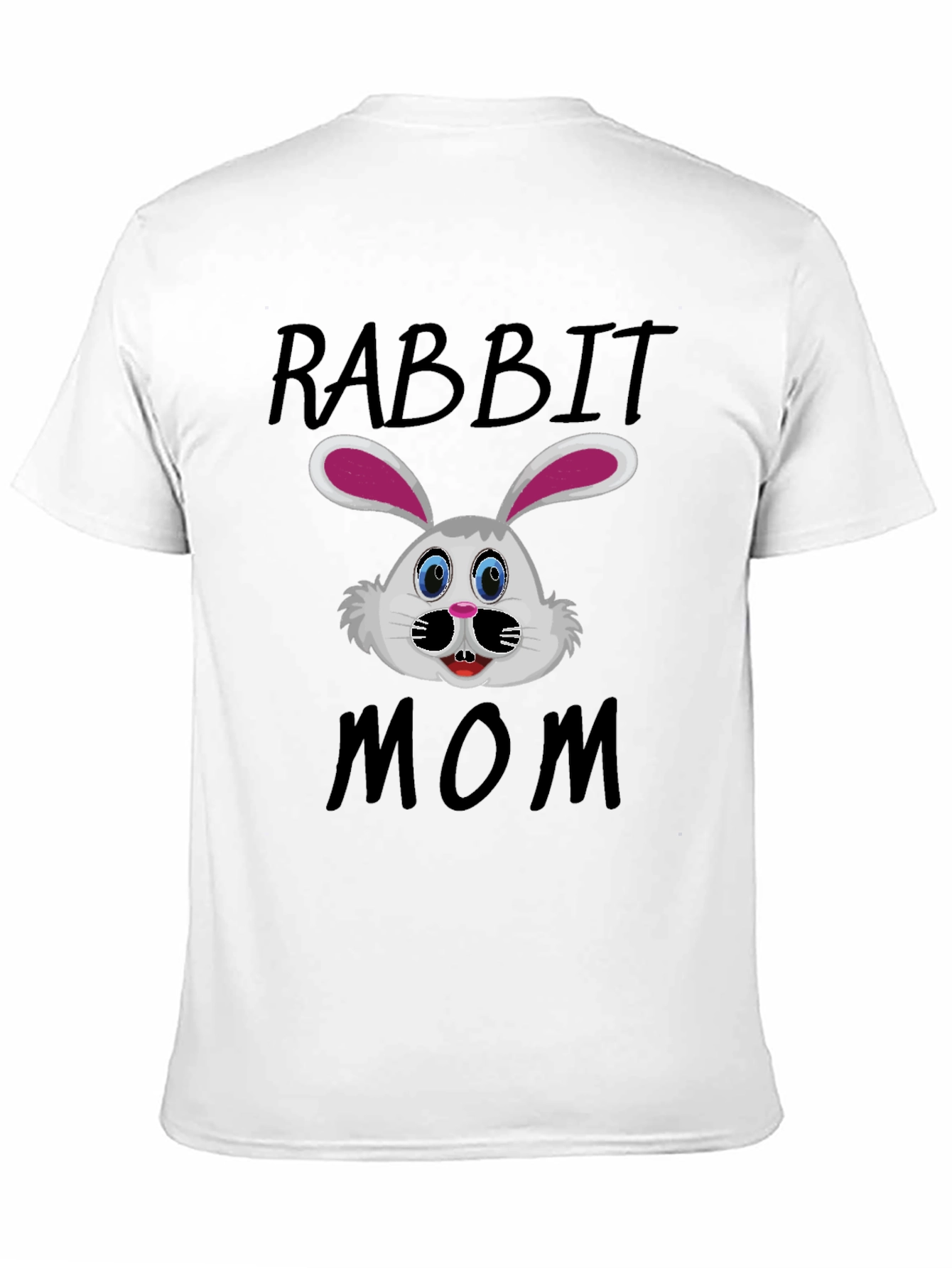 Black Rabbit Mom Graphic T-Shirt - Cute Bunny Design view 11