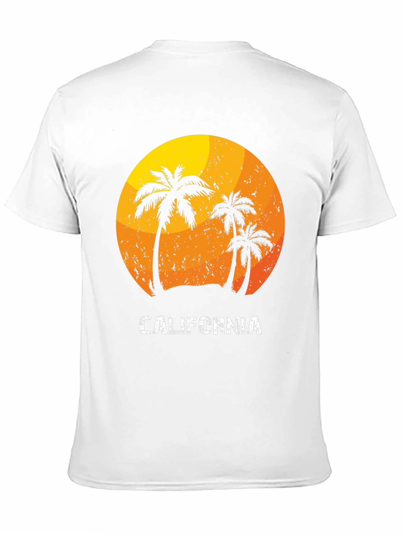 Black California Palm Tree Sunset Graphic T-Shirt view 11